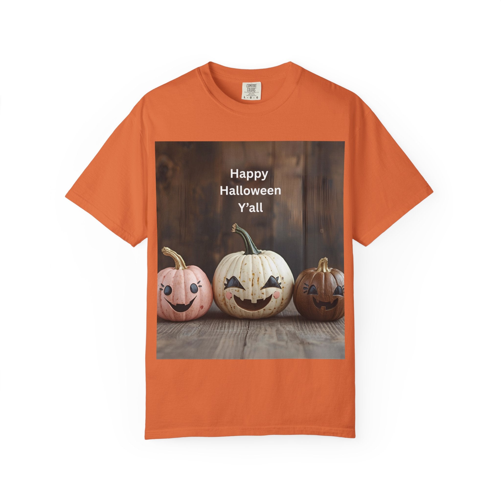 Happy Halloween Y'all T-shirt, Fall Pumpkin Tee, Unisex Halloween Apparel, Cute Halloween Gift, Autumn Wardrobe Essential