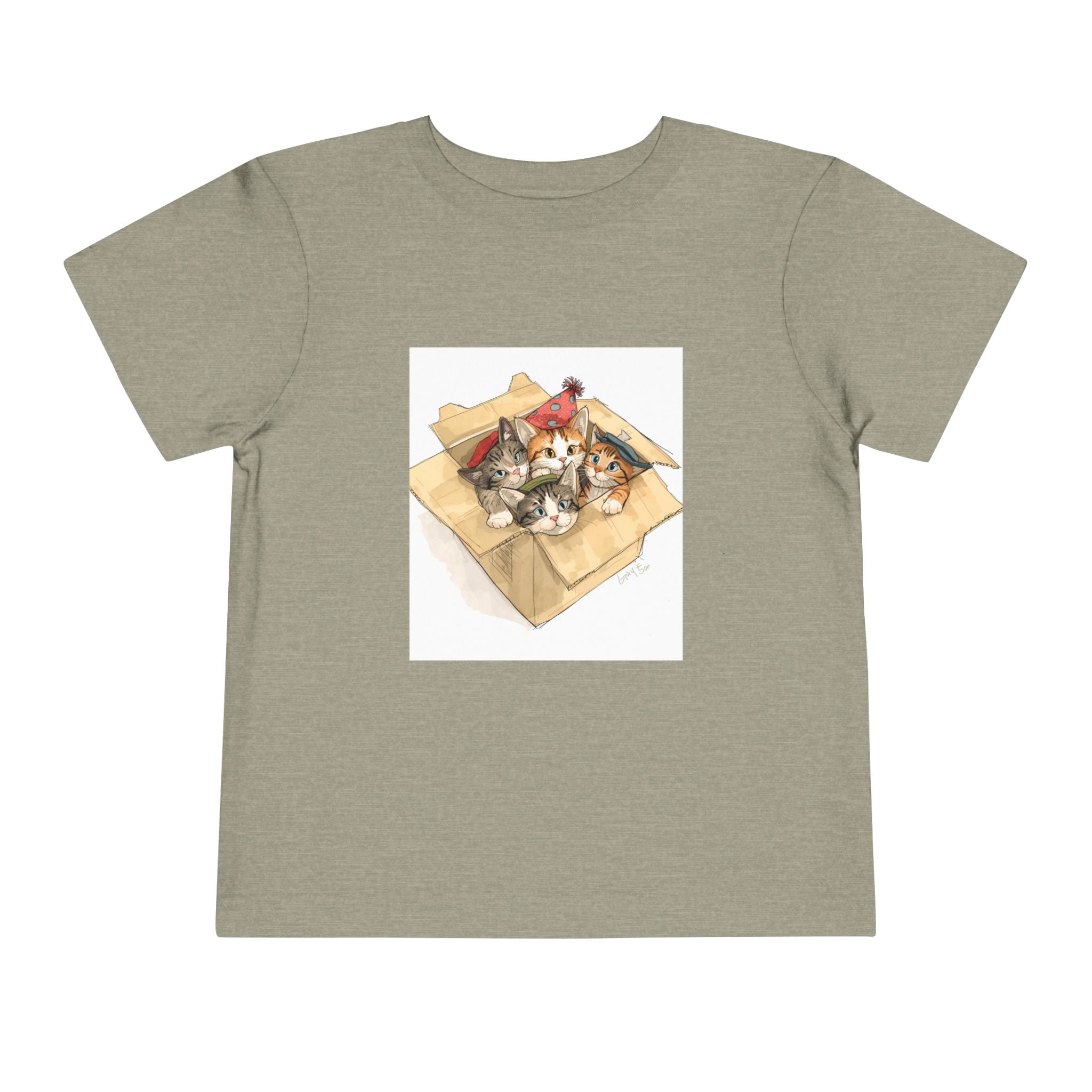 Cute Kittens In Box Toddler Short Sleeve Tee