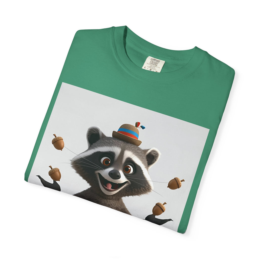Whimsical Raccoon T-Shirt, Unisex Graphic Tee, Cute Animal Shirt, Fun Gift for Kids and Adults, Quirky Nature Lover Apparel, Party Wear