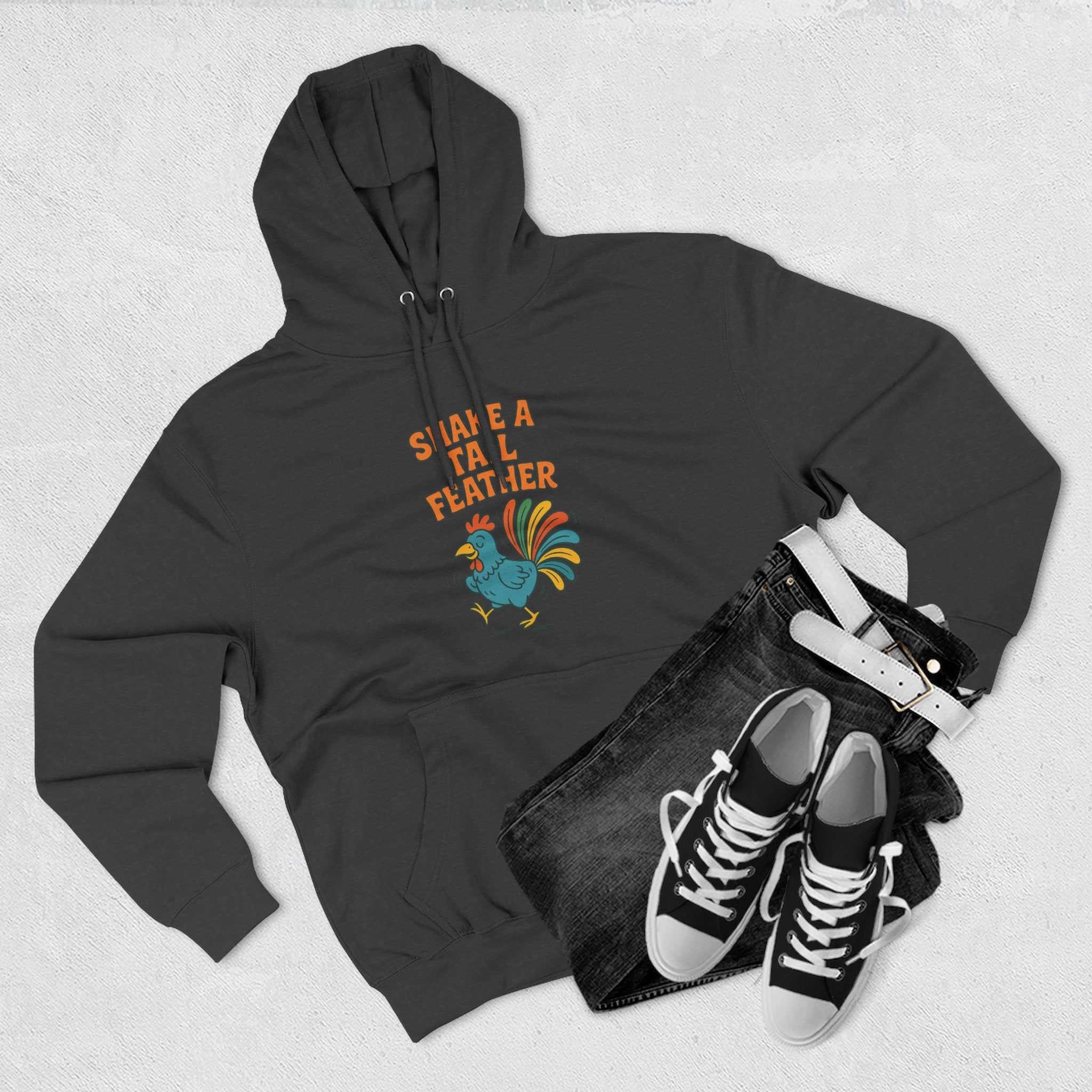 Shake A Tail Feather Three-Panel Fleece Hoodie