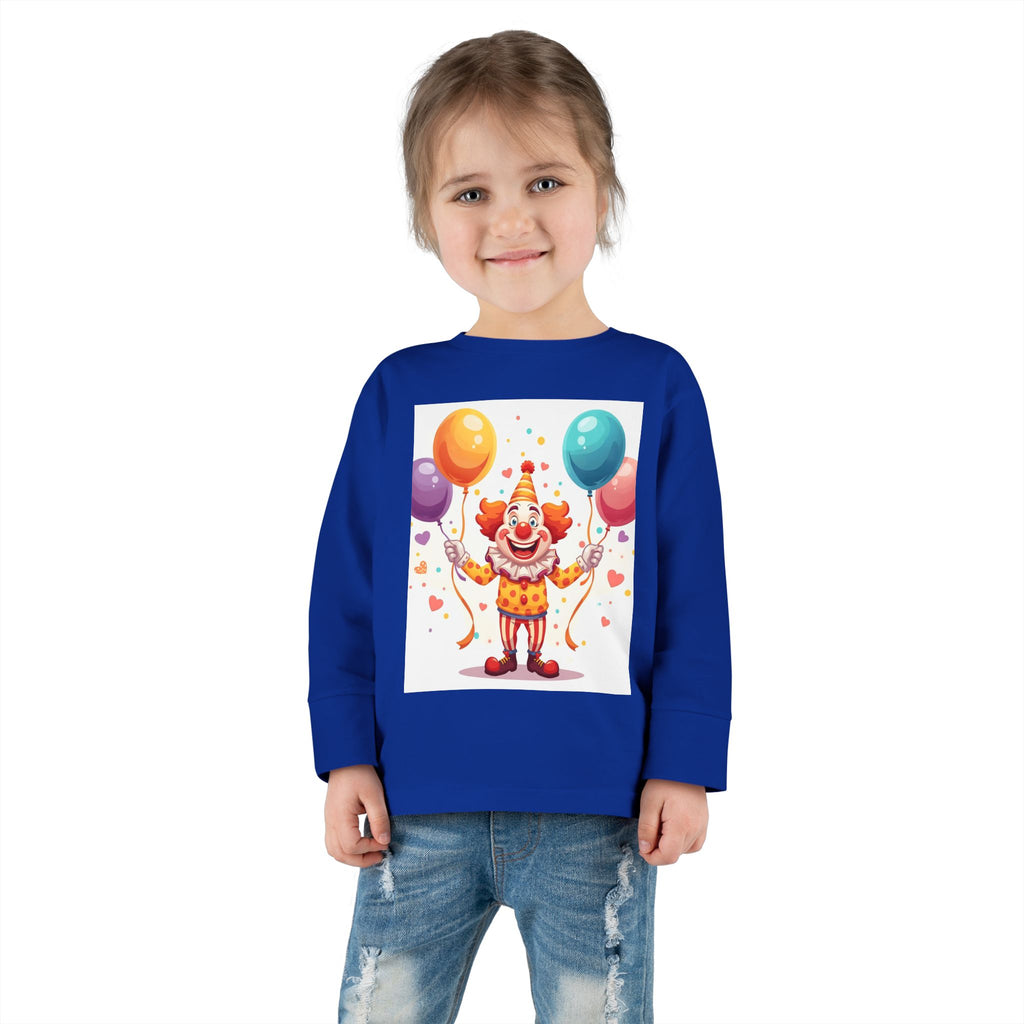 Funny Clown Toddler Long Sleeve Tee