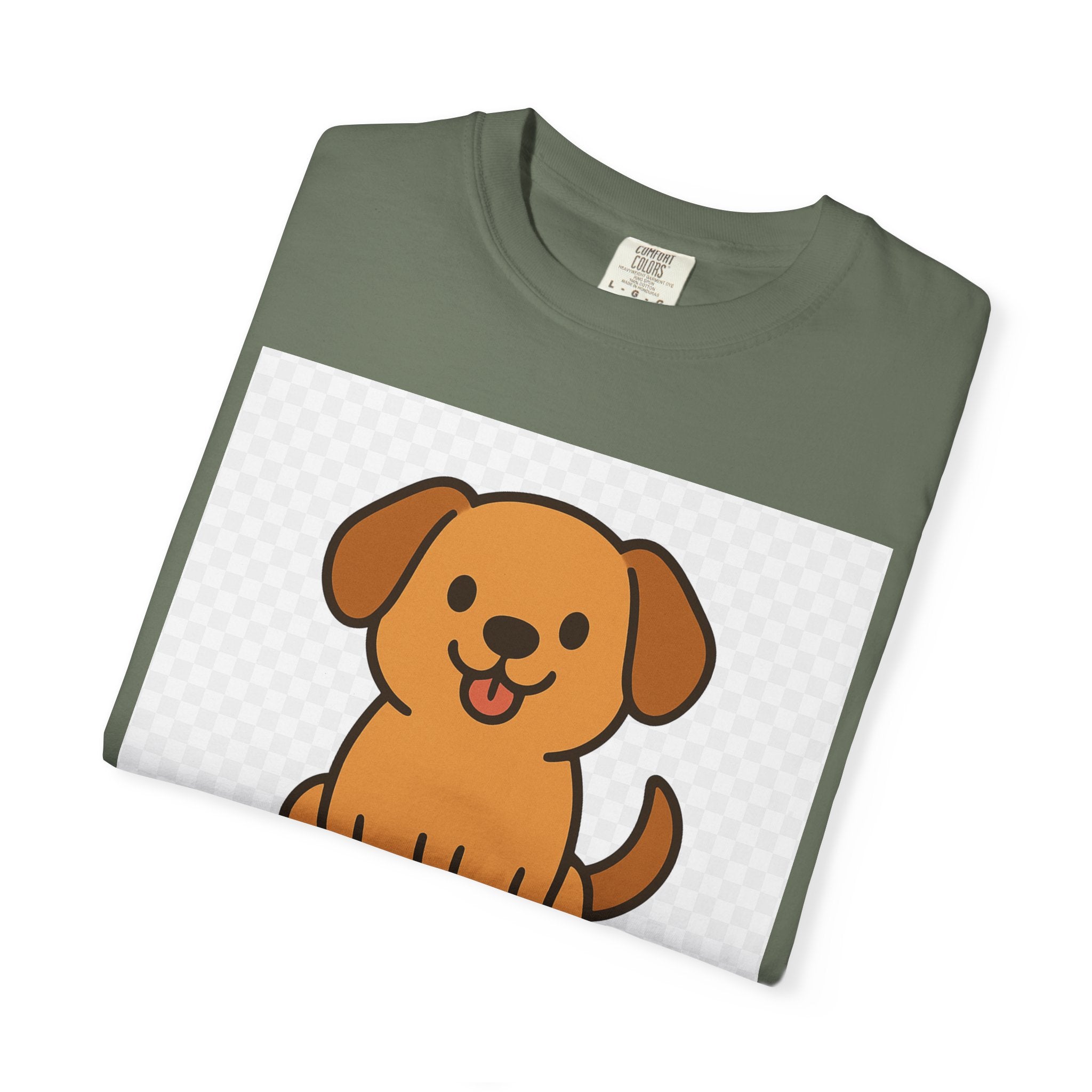 Dog Lover Garment-Dyed T-Shirt, Cute Animal Tee, Pet Parent Gift, Casual Dog Shirt, Unisex Doggy Apparel