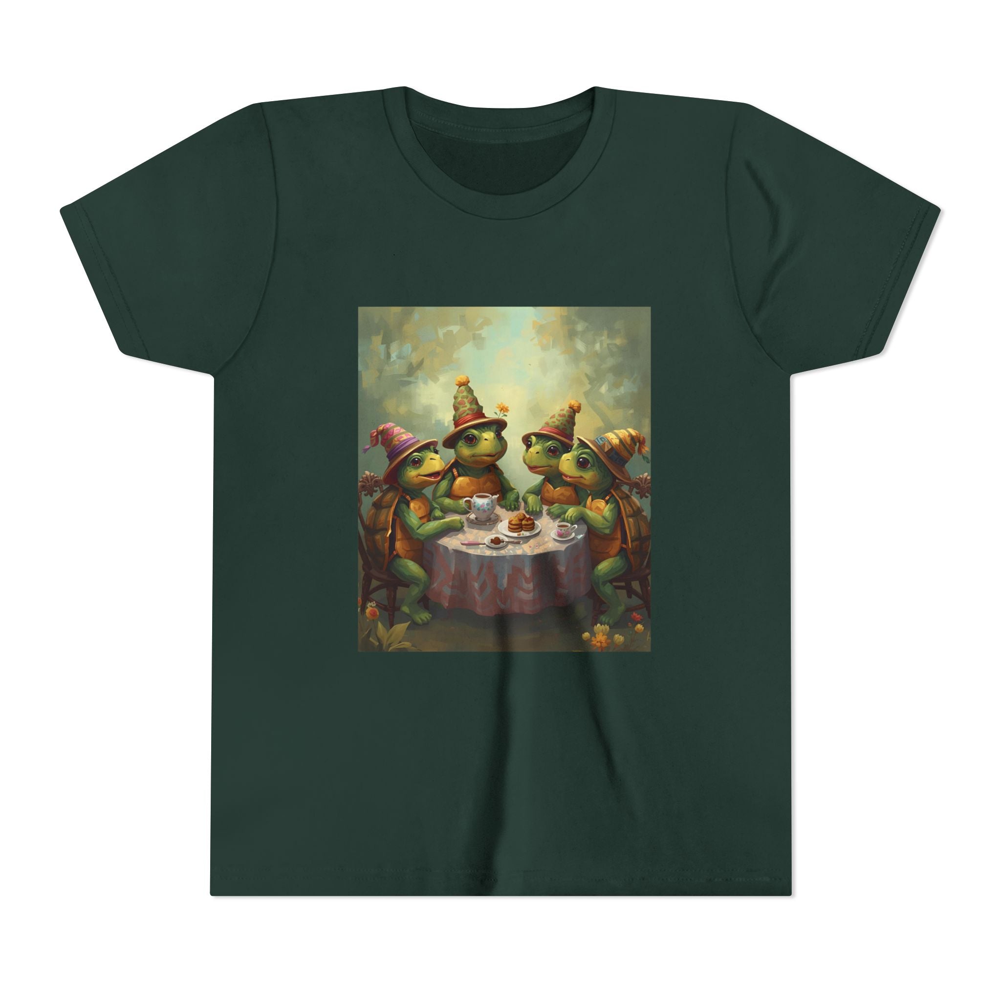 Whimsical Turtle Youth Short Sleeve Tee