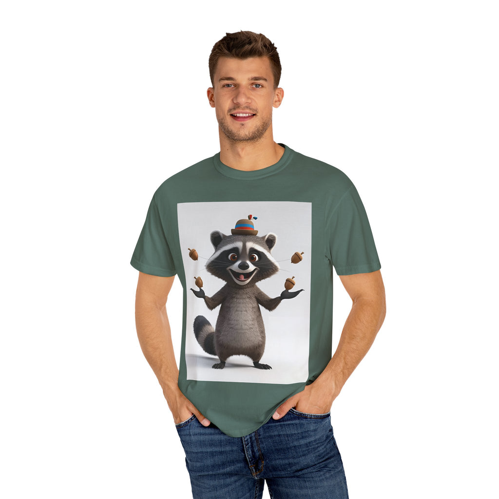 Whimsical Raccoon T-Shirt, Unisex Graphic Tee, Cute Animal Shirt, Fun Gift for Kids and Adults, Quirky Nature Lover Apparel, Party Wear
