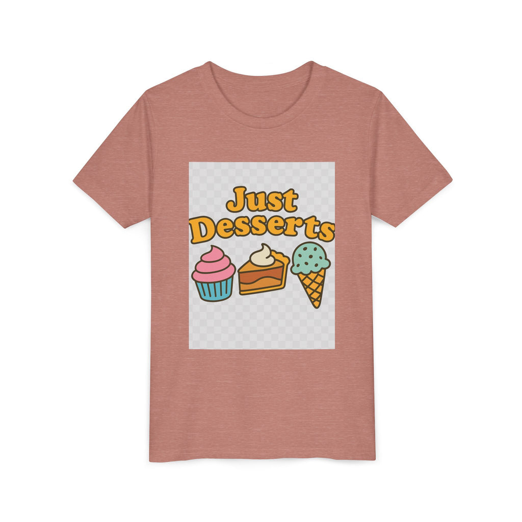 Youth Short Sleeve Tee - Just Desserts Ice Cream and Cupcake Graphic T-Shirt