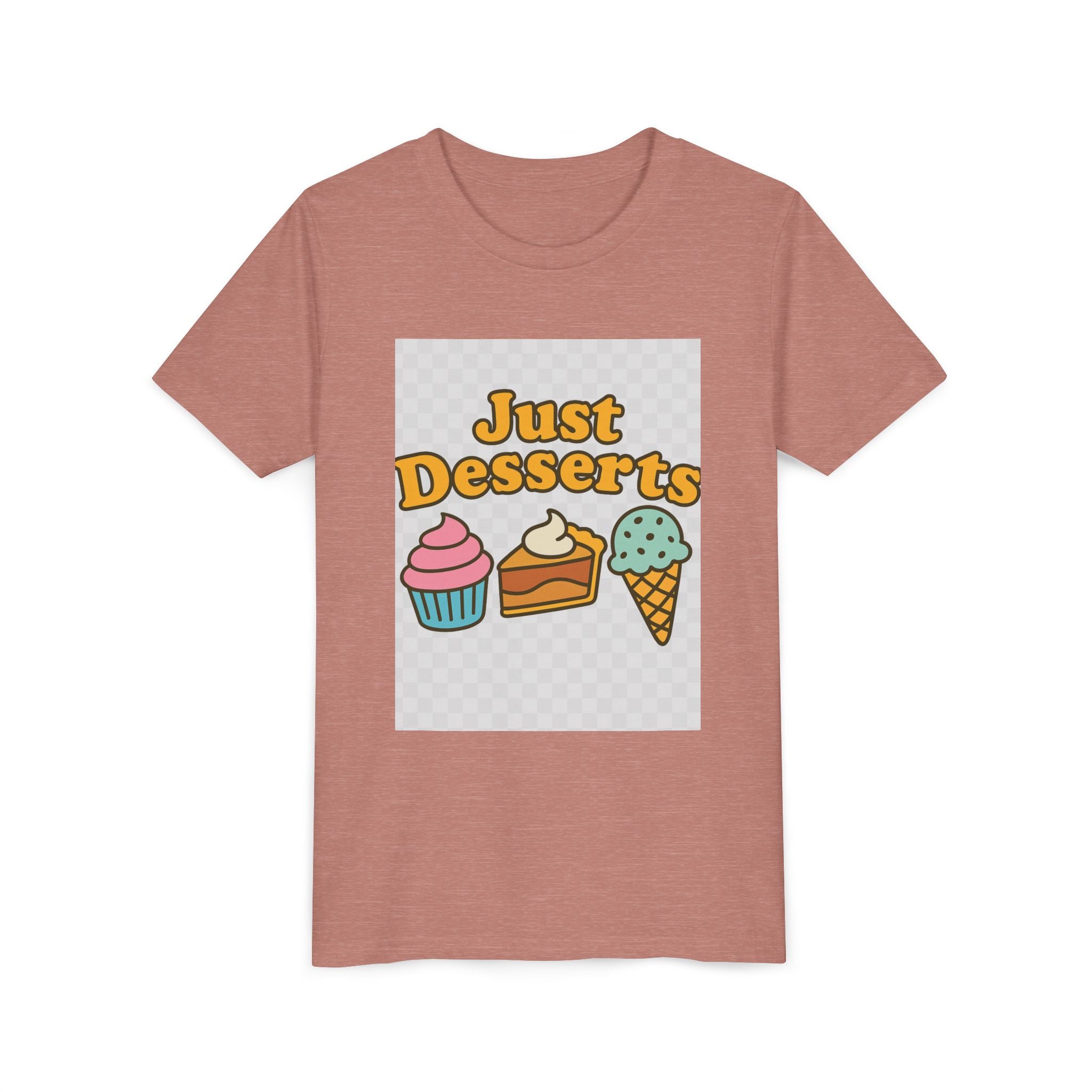 Youth Short Sleeve Tee - Just Desserts Ice Cream and Cupcake Graphic T-Shirt
