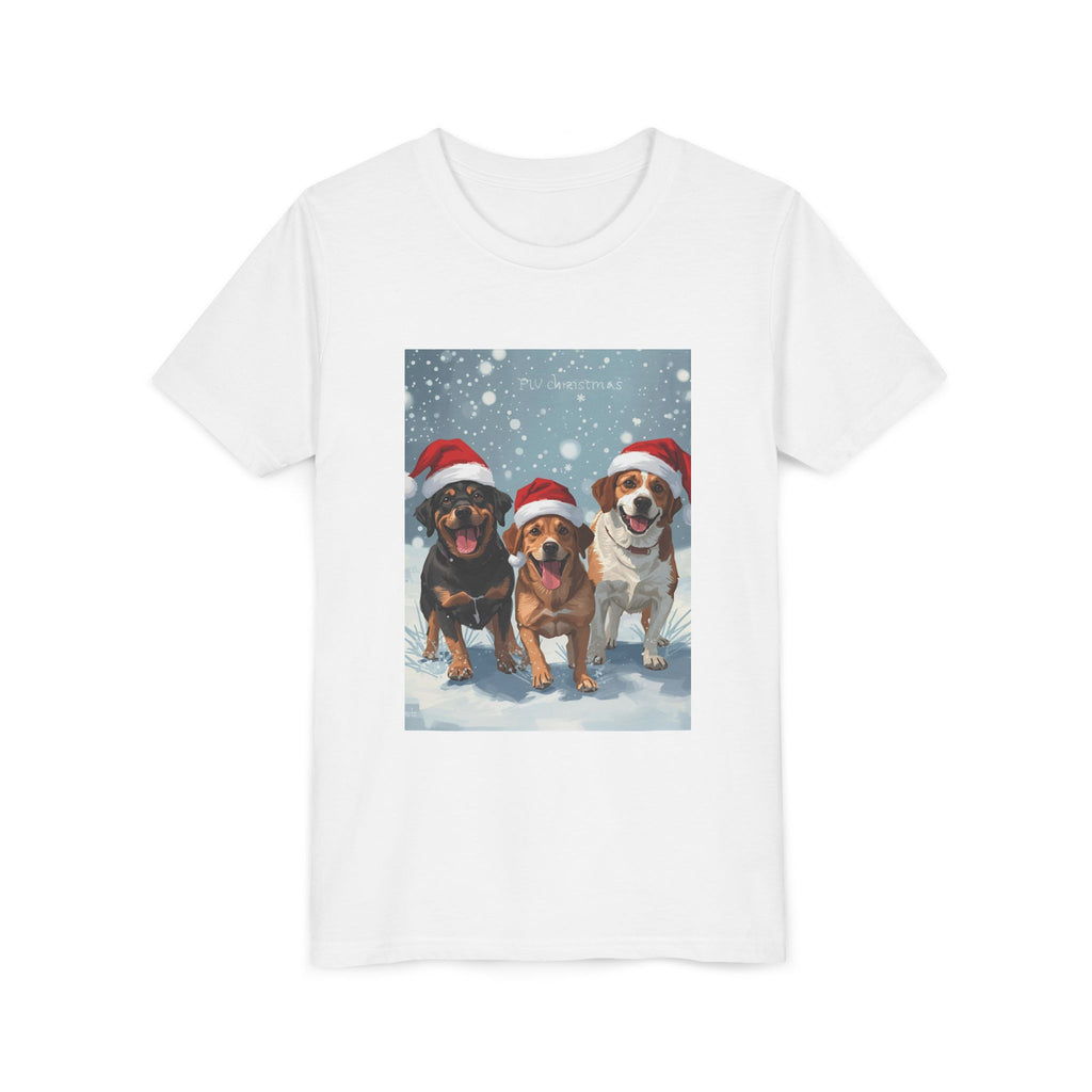 Cute Christmas Dogs Youth Short Sleeve Tee