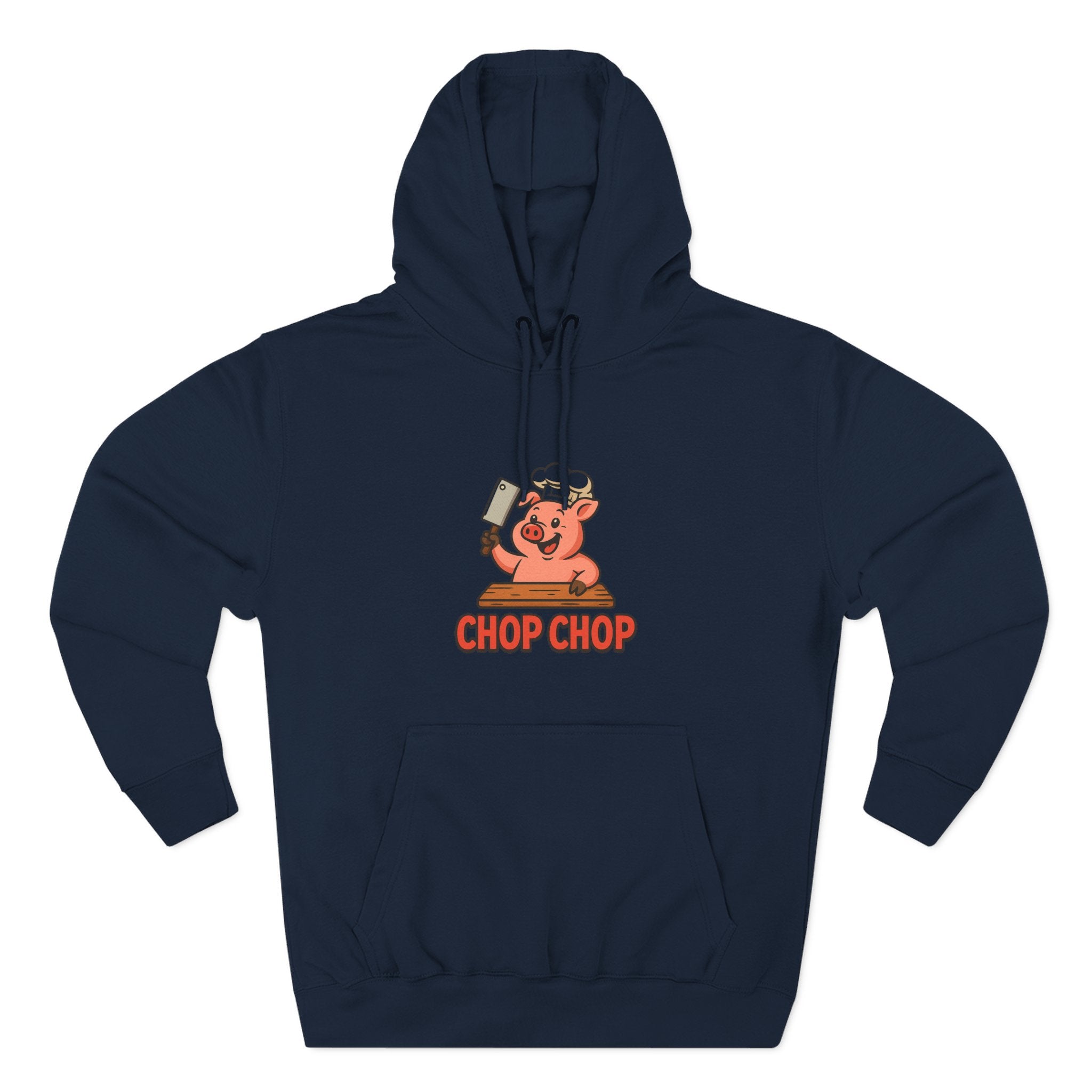 Cute Chef Pig Fleece Hoodie, Comfortable Fall Wear, Gift for Foodies, Kitchen Lovers, Funny Cooking Sweatshirt