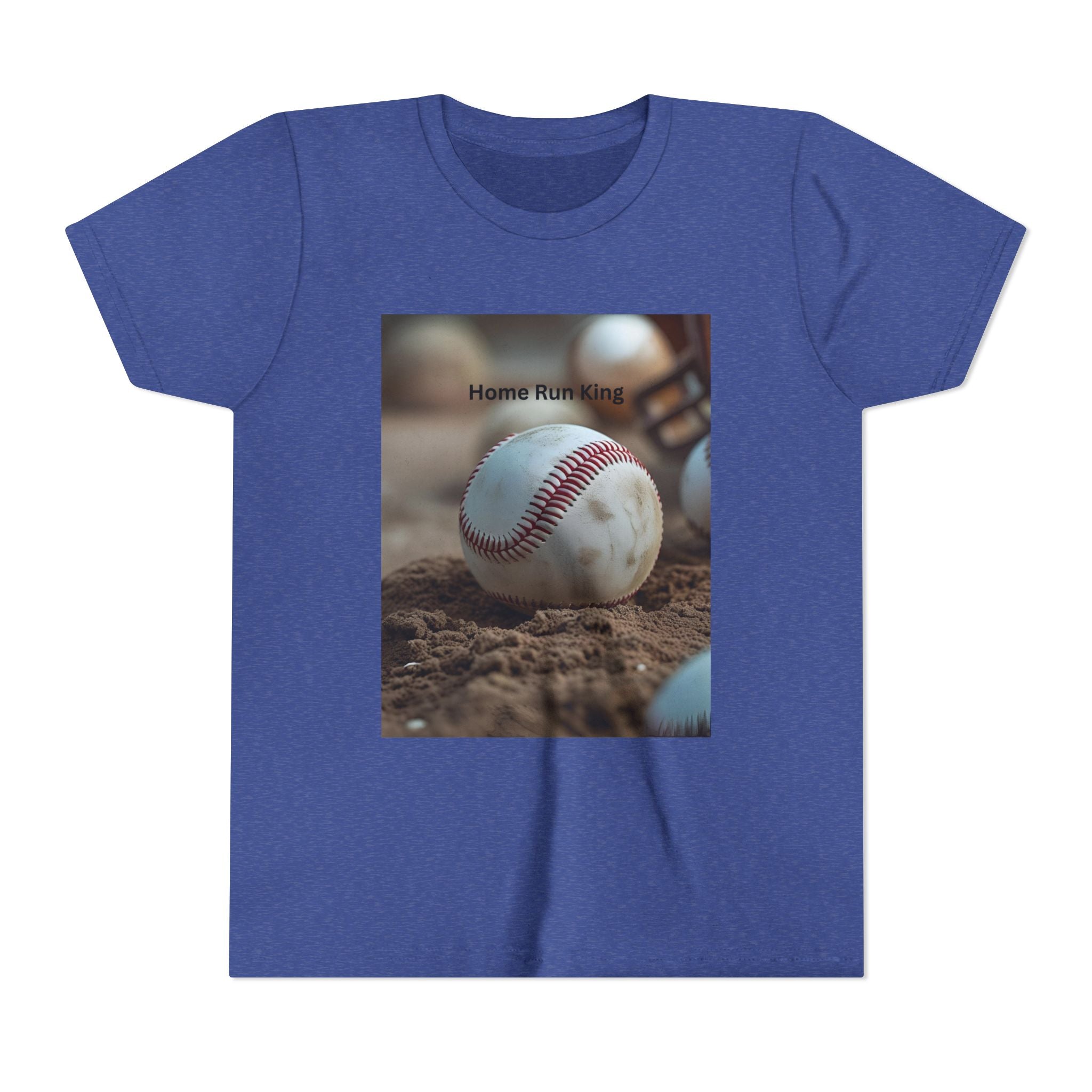 Home Run King Youth Tee, Baseball Shirt, Kids Sports Apparel, Gift for Young Athletes, Perfect for Birthdays, Sports Events, Team Spirit