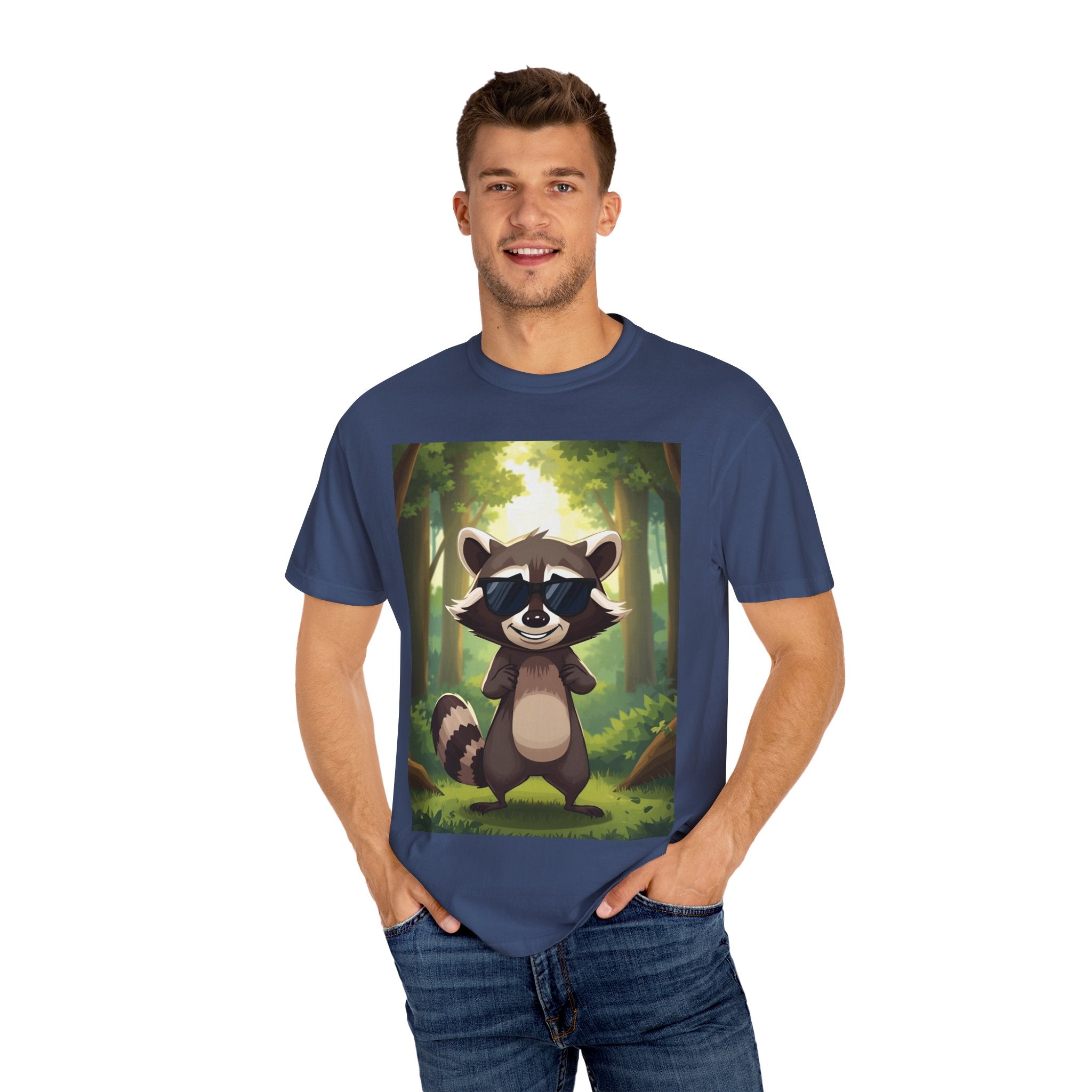 Whimsical Raccoon T-Shirt, Fun Nature Tee, Unisex Forest Shirt, Gift for Animal Lovers, Cute Wildlife Apparel