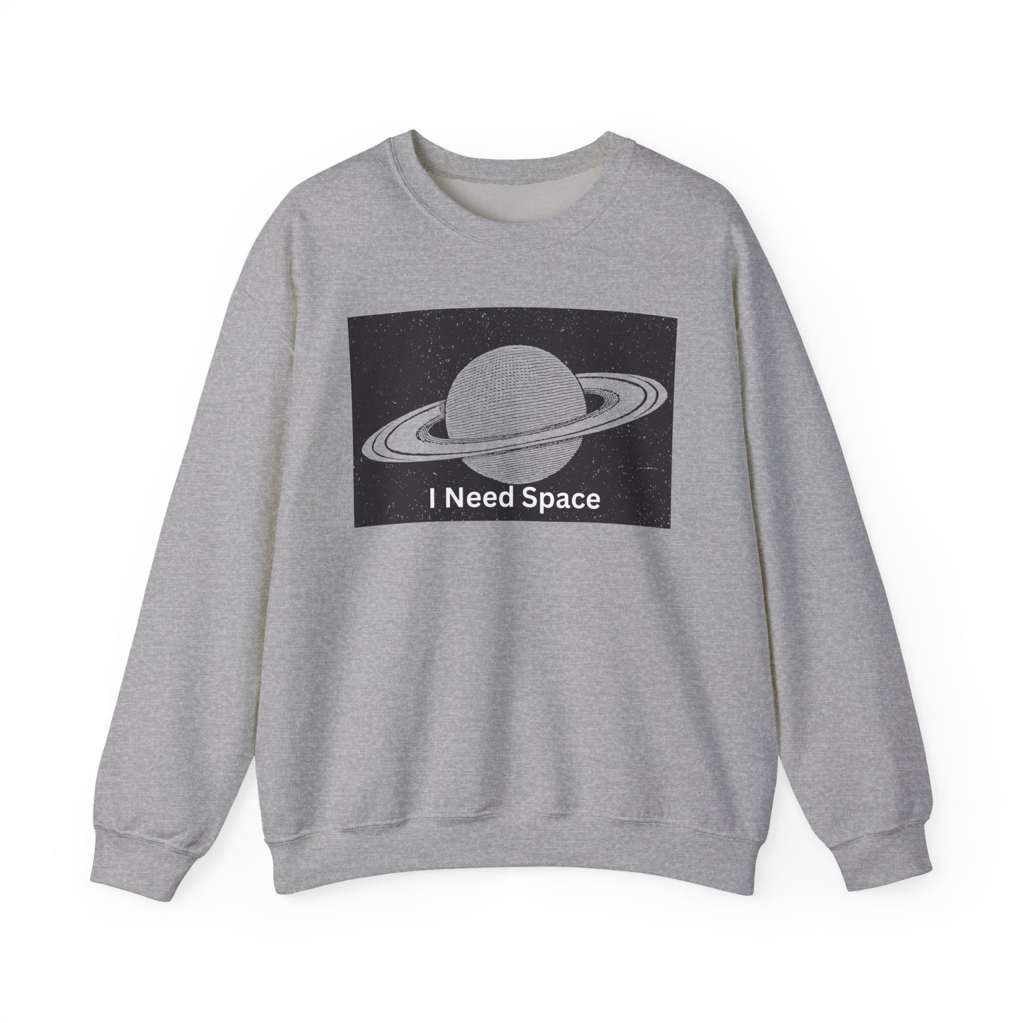 Cosmic Space Sweatshirt, I Need Space Crewneck, Unisex Fashion, Planetary Gift, Galaxy Lover Gift, Relaxed Fit Pullover