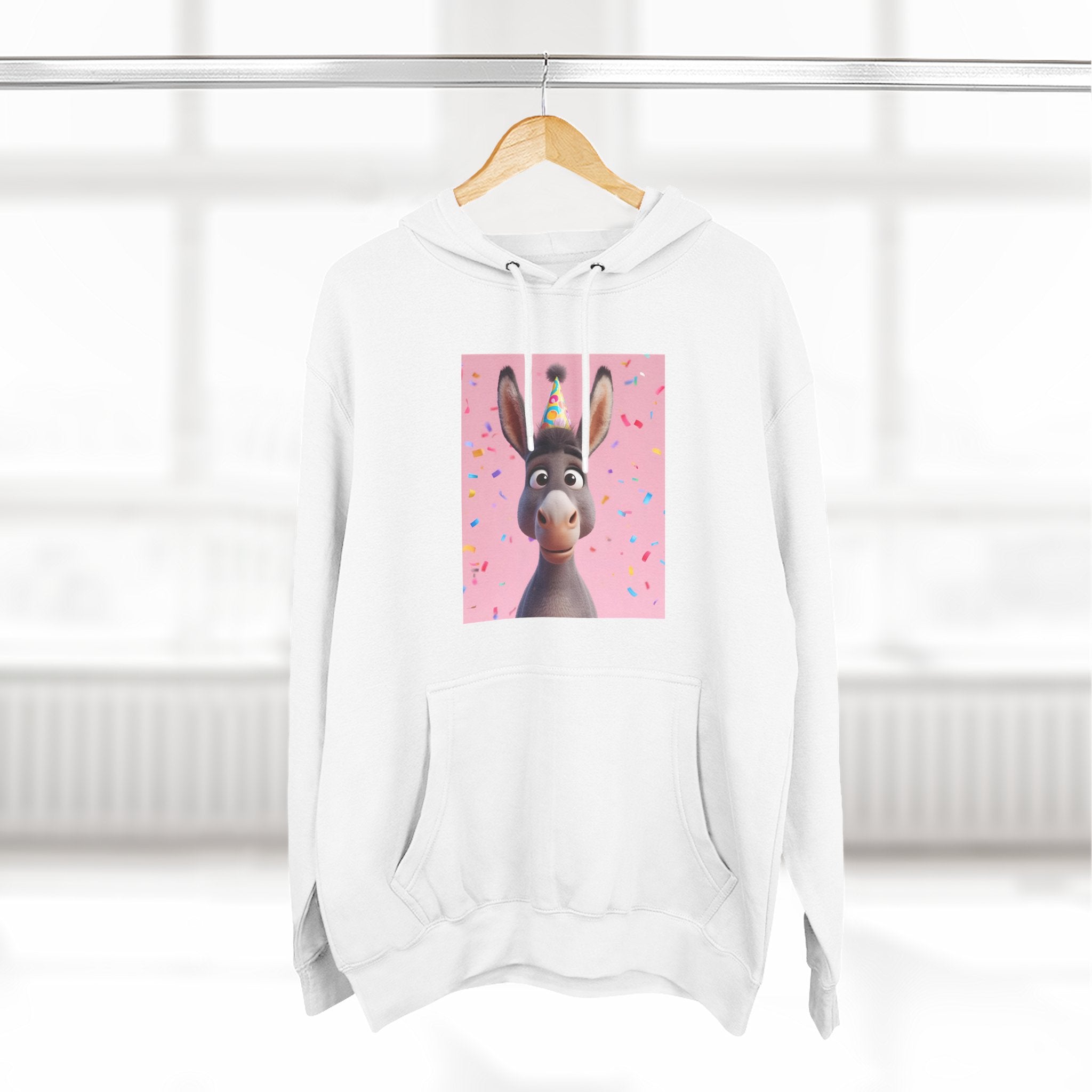Donkey Birthday Three-Panel Fleece Hoodie