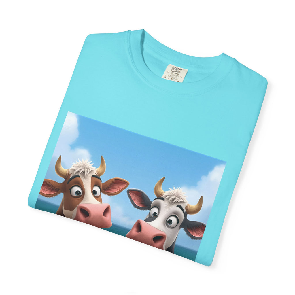Cute Cow Ice Cream T-Shirt, Fun Summer Tee, Animal Lover Gift, Unisex Casual Top, Beach Vibes Apparel, Cute Gift for Friends
