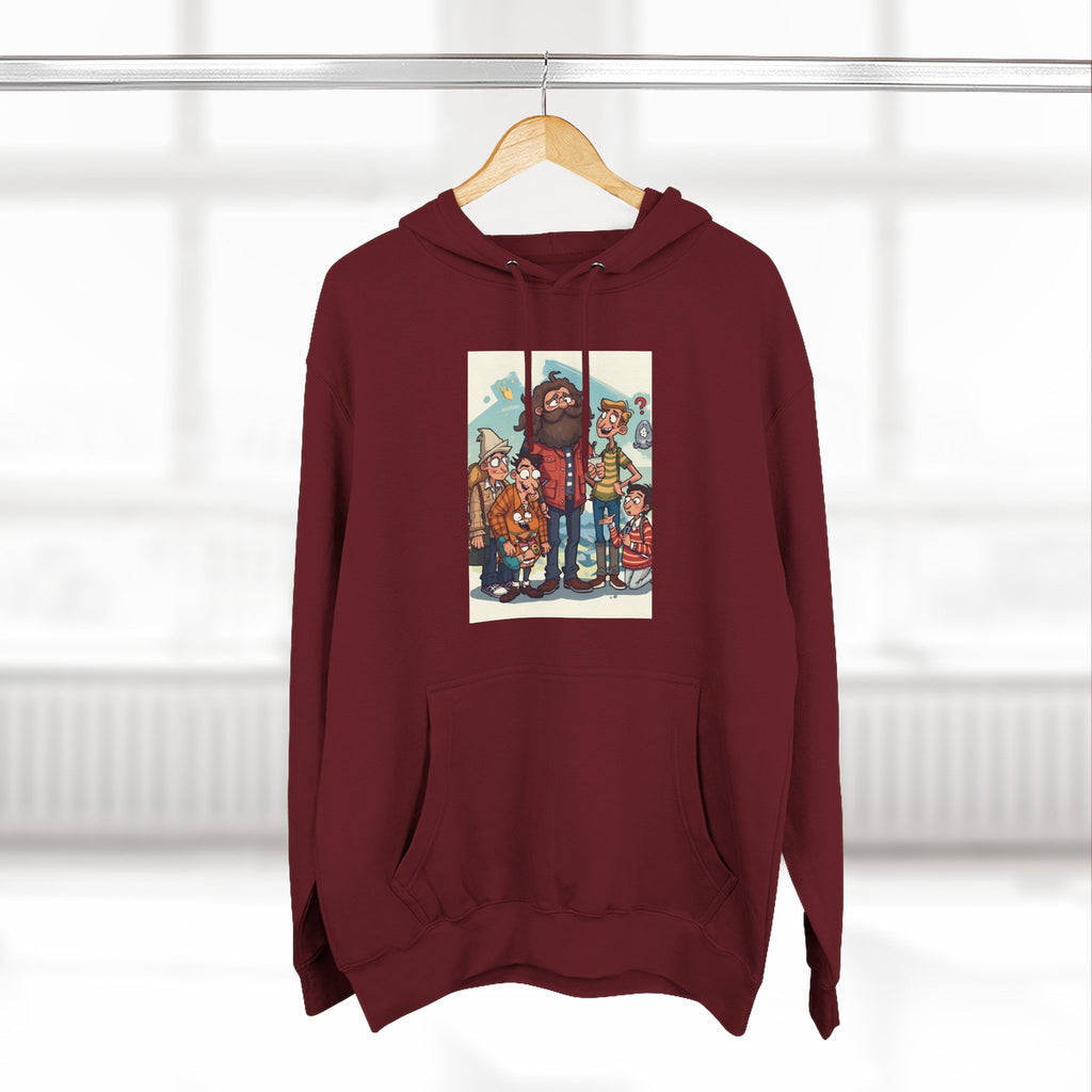 Cozy Family Fun Hoodie, Three-Panel Fleece Sweatshirt, Gift for Parents, Casual Wear, Holiday Apparel, Winter Fashion