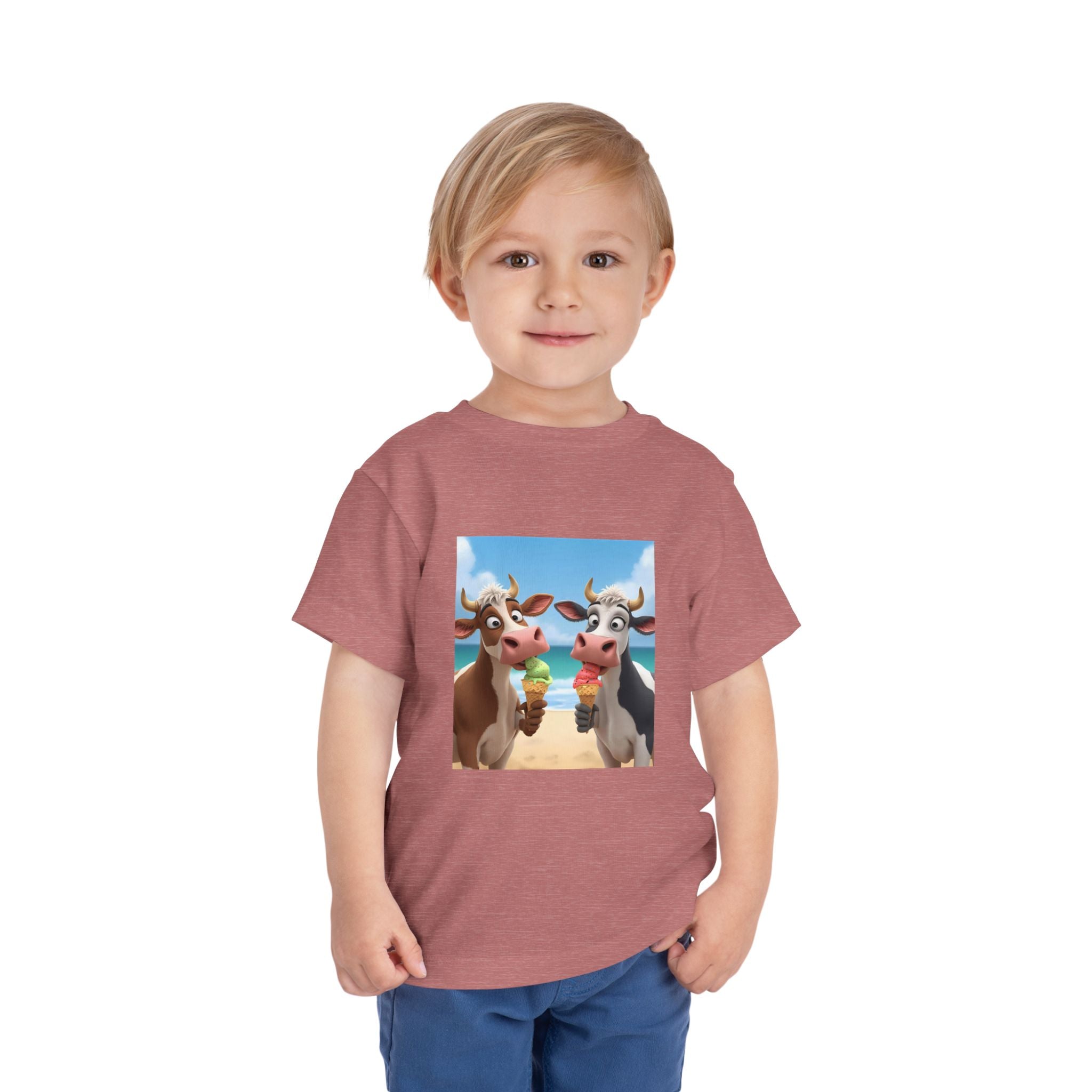 Beachy Cow Toddler Short Sleeve Tee