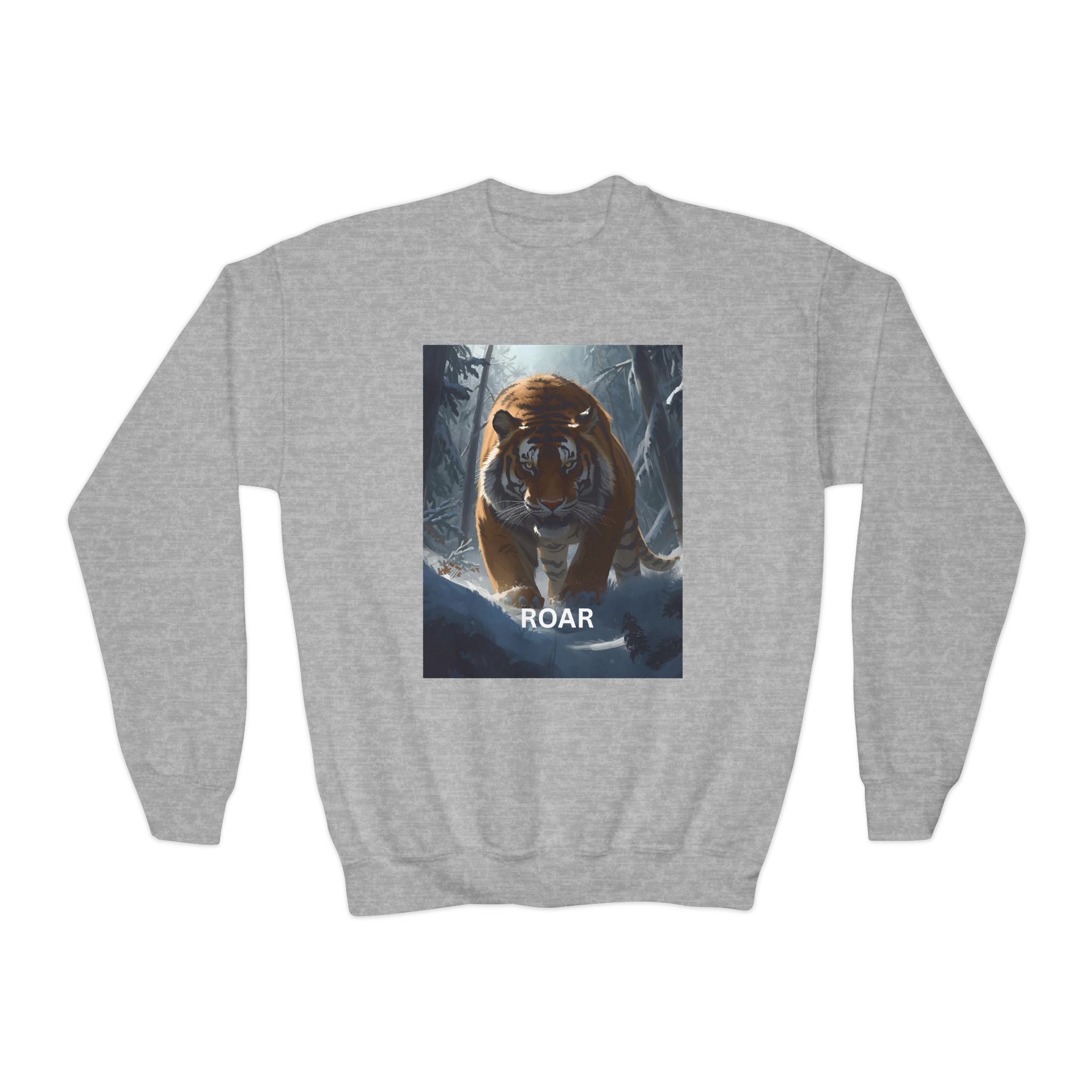 Tiger Roar Snow Youth Crewneck Sweatshirt