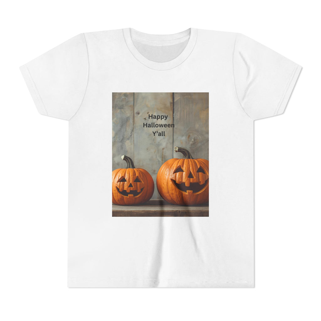 Halloween Pumpkin Youth Tee, Spooky Kids Shirt, Pumpkin Graphic Tee, Fall Celebration Gift, Trick or Treat Outfit