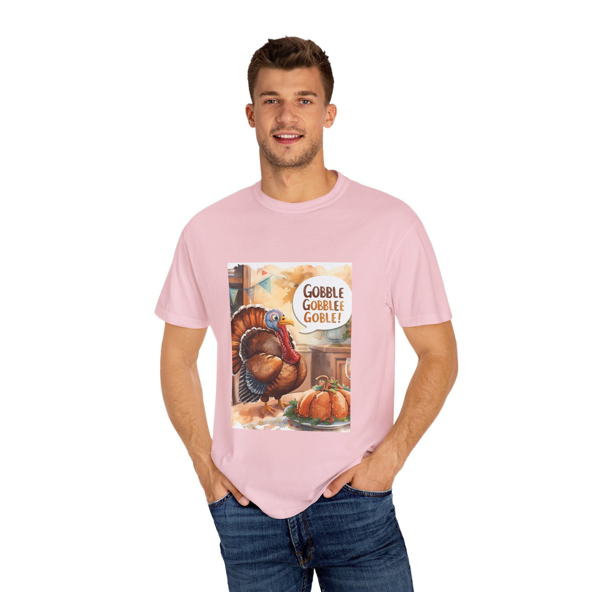 Thanksgiving Turkey T-Shirt, Unisex Fall Tee, Gobble Gobble Shirt, Autumn Apparel, Holiday Gift, Family Gathering Wear