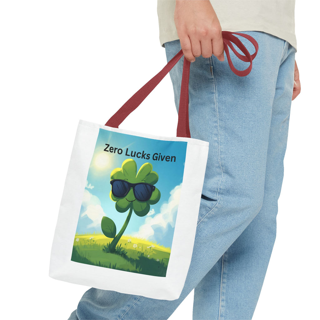 Zero Lucks Given Playful St. Patrick's Day Tote Bag, Fun Canvas Bag for Shoppers, Zero Lucks Given Bag, Gift for Friends, Travel Bag, Everyday Use
