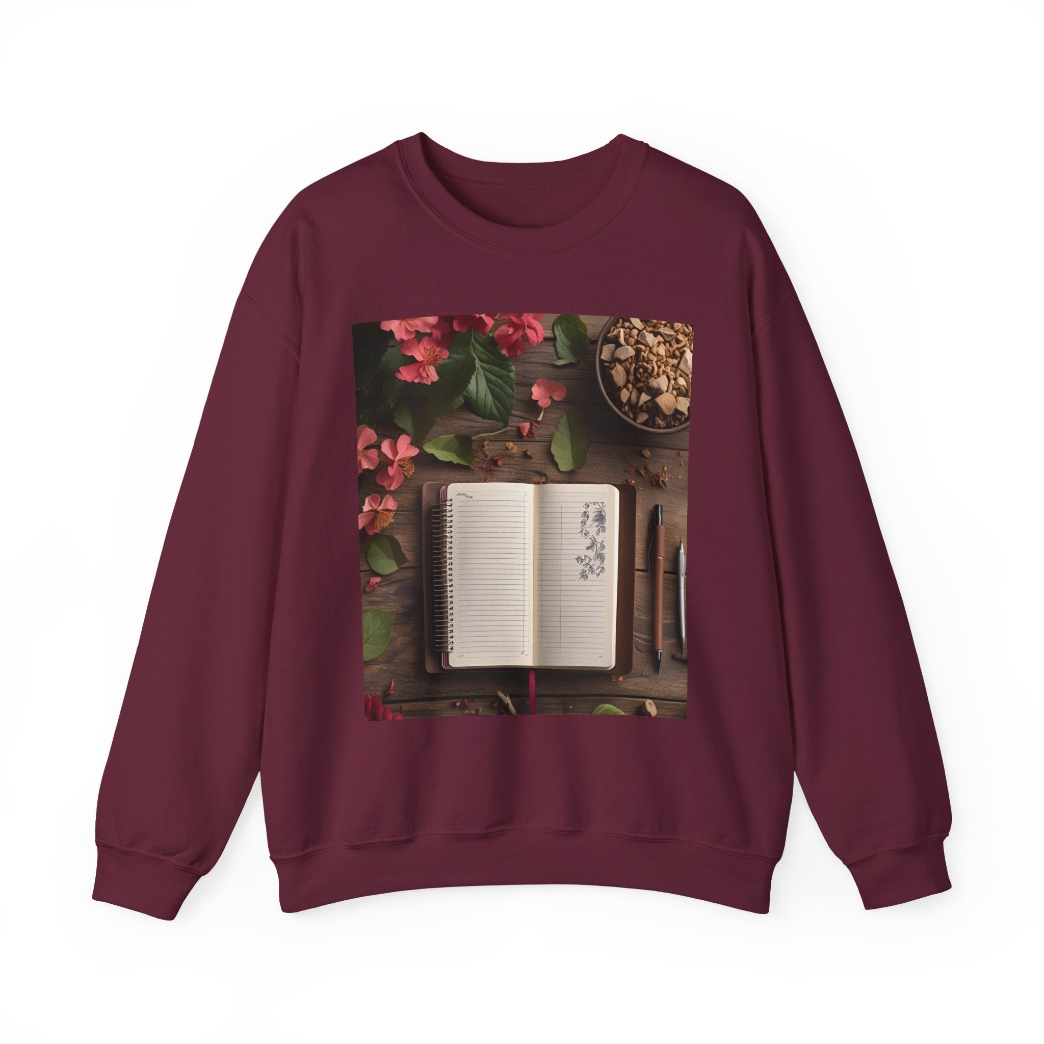 Floral Inspirational Sweatshirt | Cozy Crewneck for Writers, Nature Lovers, Journal Enthusiasts, Perfect Gift for Friends