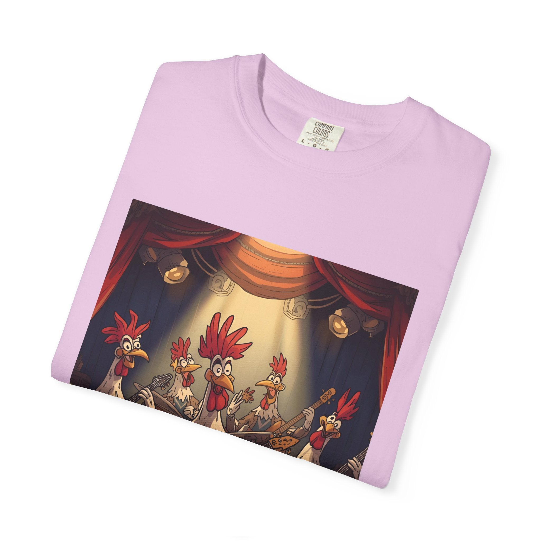 Funny Chicken Band T-Shirt, Unisex Tee for Chicken Lovers, Gift for Musicians, Birthday Shirt, Animal Art Clothing