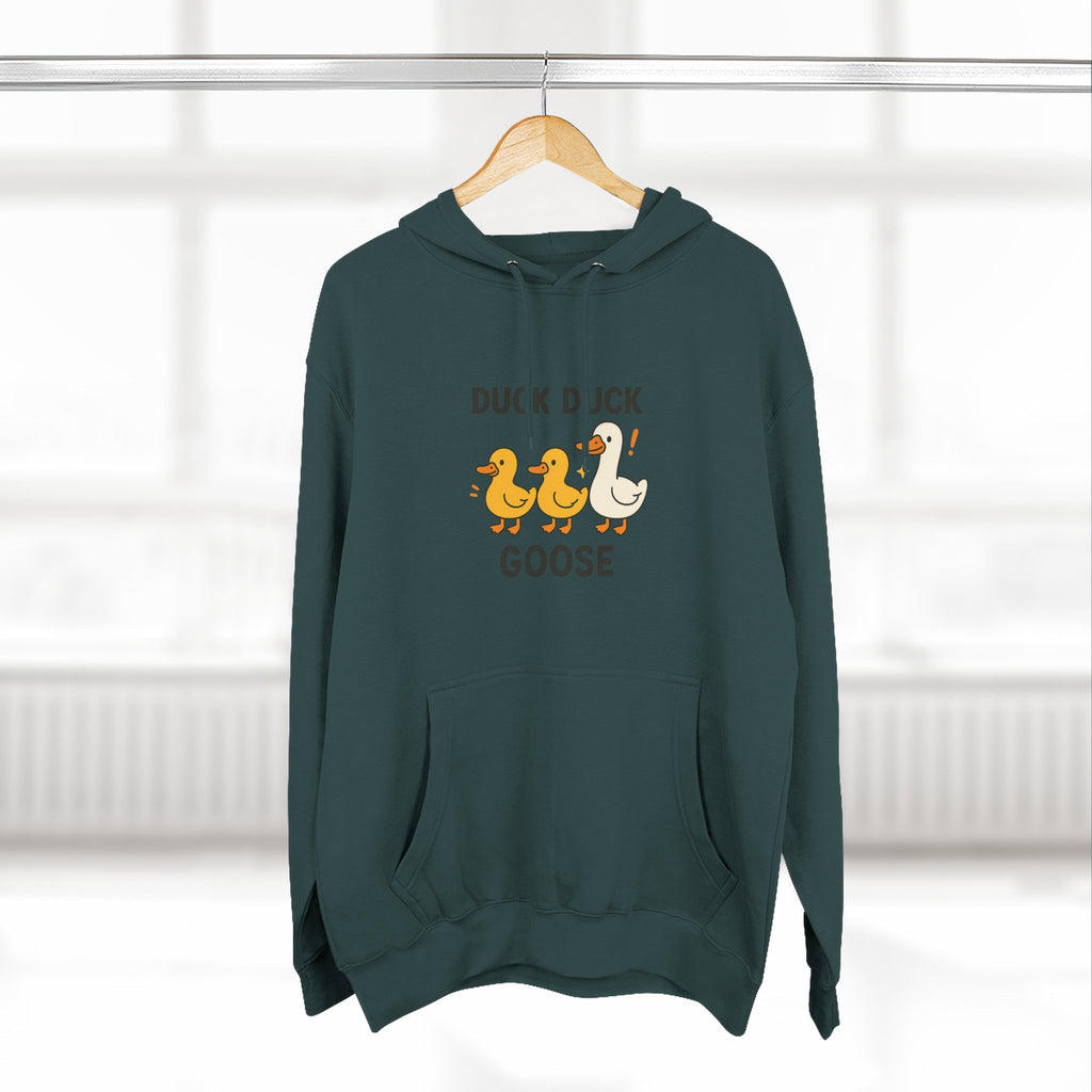 Cute Duck Duck Goose Hoodie, Funny Fleece Sweatshirt, Gift for Kids and Adults, Perfect for Fall and Casual Wear