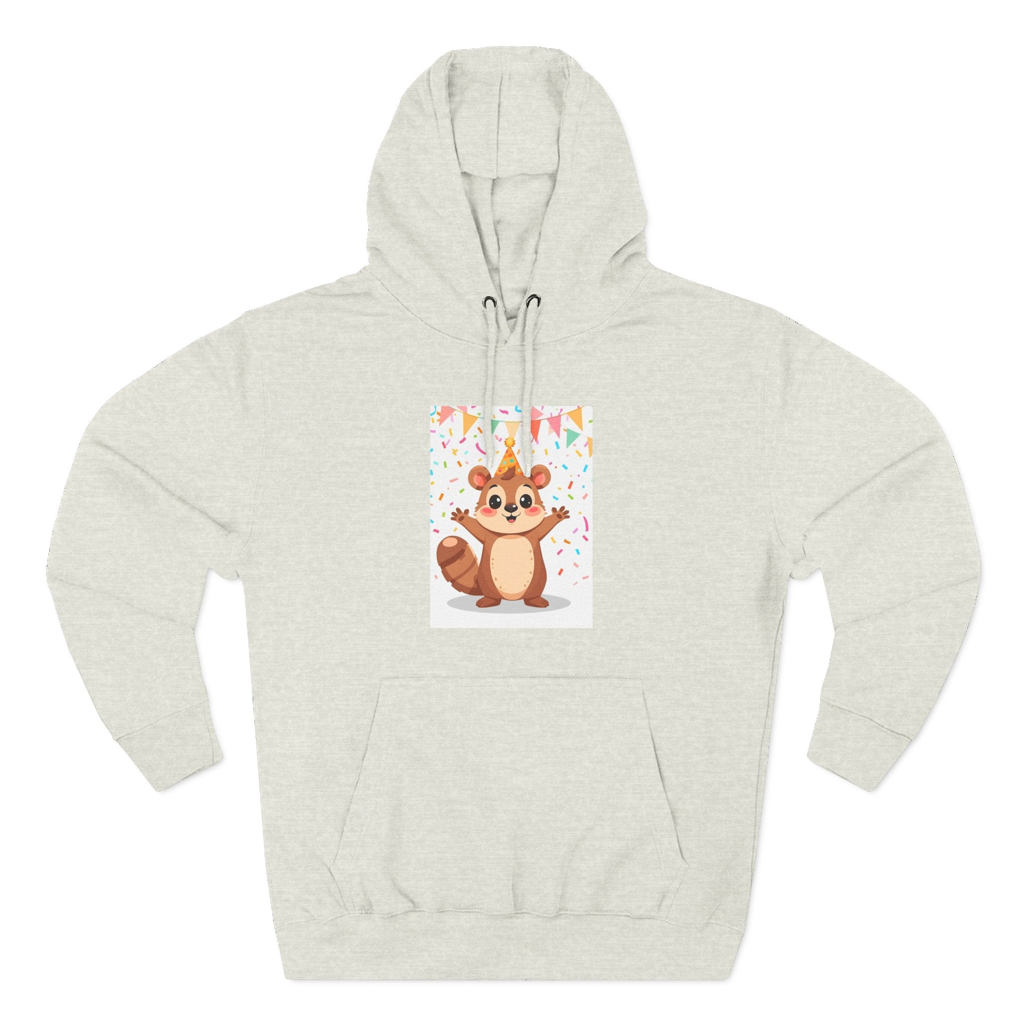 Party Animal With Squirl Three-Panel Fleece Hoodie