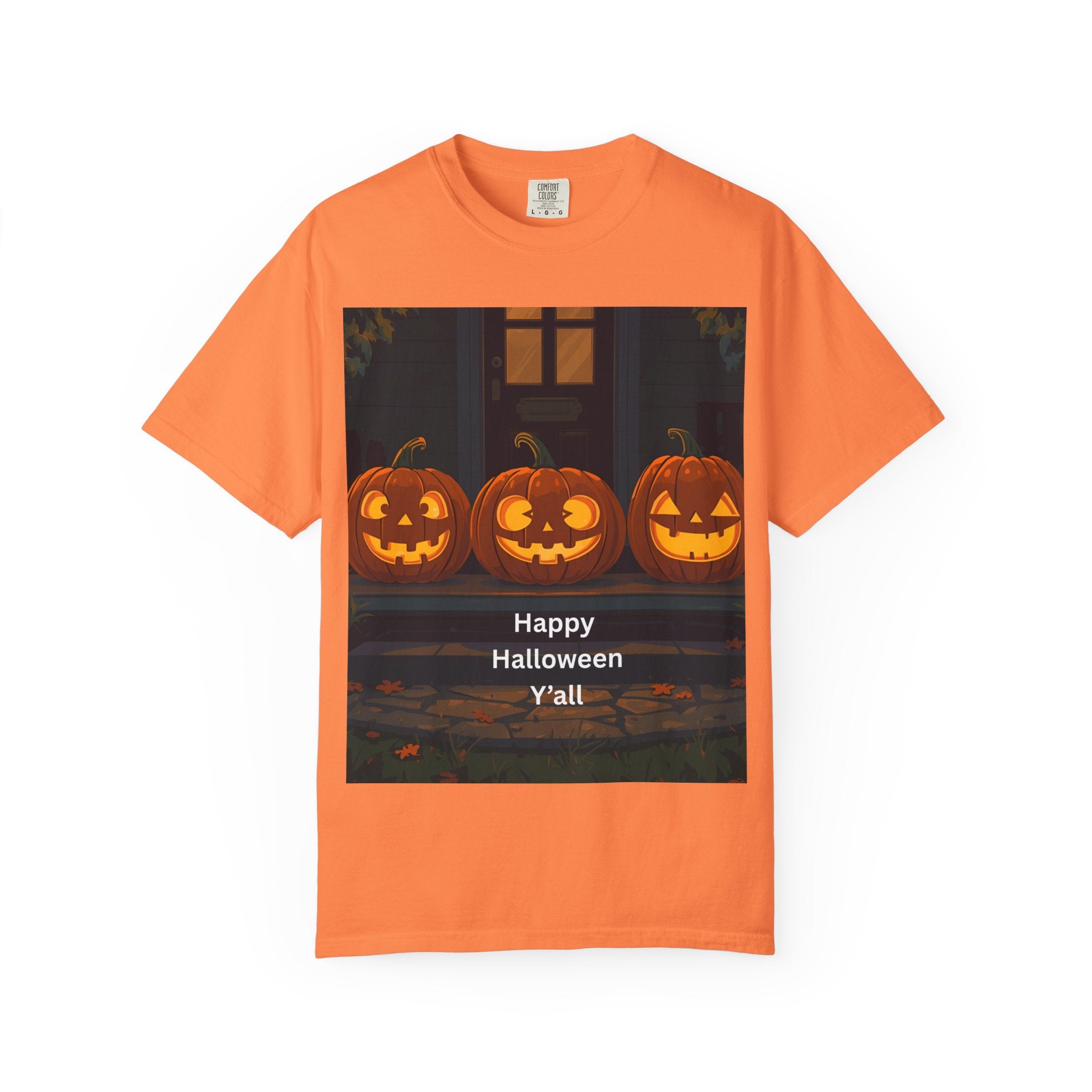 Happy Halloween Unisex T-Shirt, Spooky Season Apparel, Halloween Costume, Fall T-Shirt, Pumpkin Design Shirt, Y'all Graphic Tee