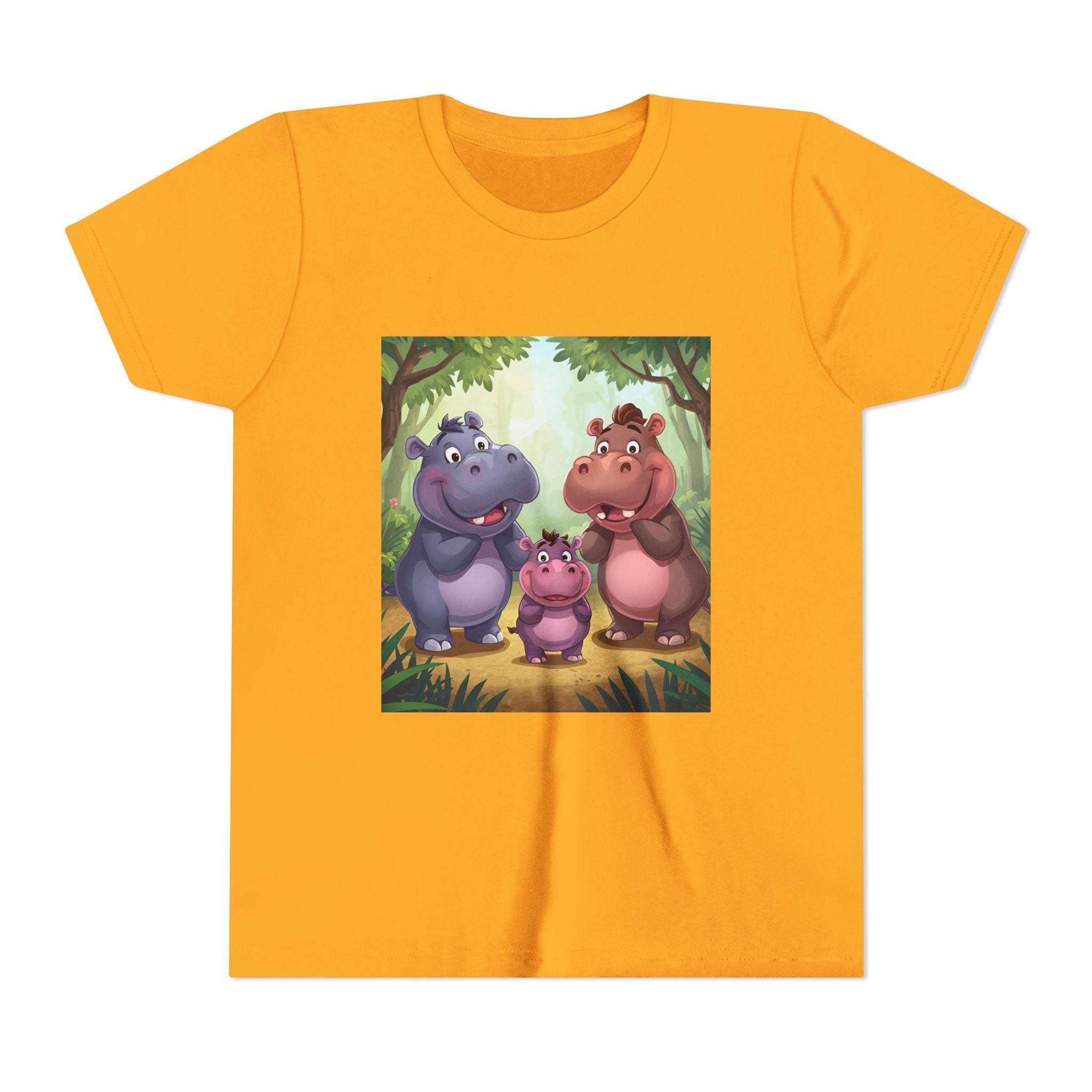 Hippo Cute Youth Short Sleeve Tee
