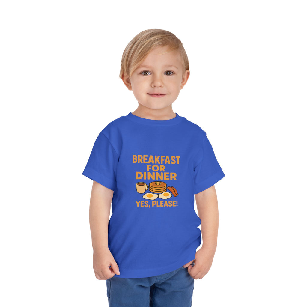 Breakfast For Dinner Toddler Short Sleeve Tee