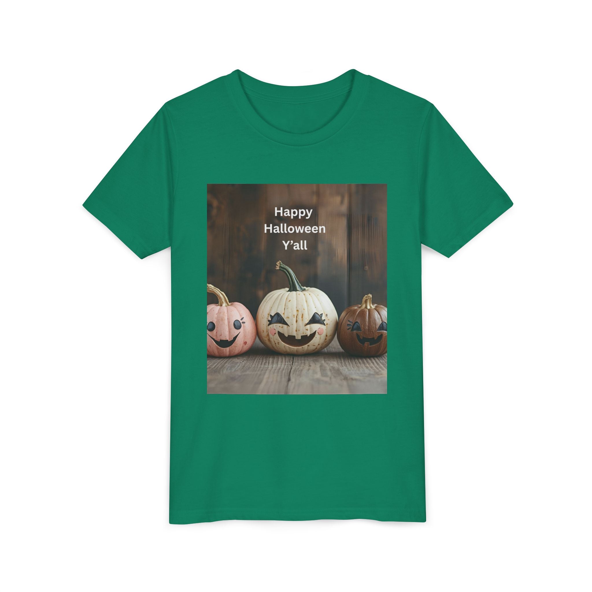 Happy Halloween Youth Tee, Kids Halloween Shirt, Pumpkin T-Shirt, Fall Festival Apparel, Trick or Treat Wear, Spooky Season Top