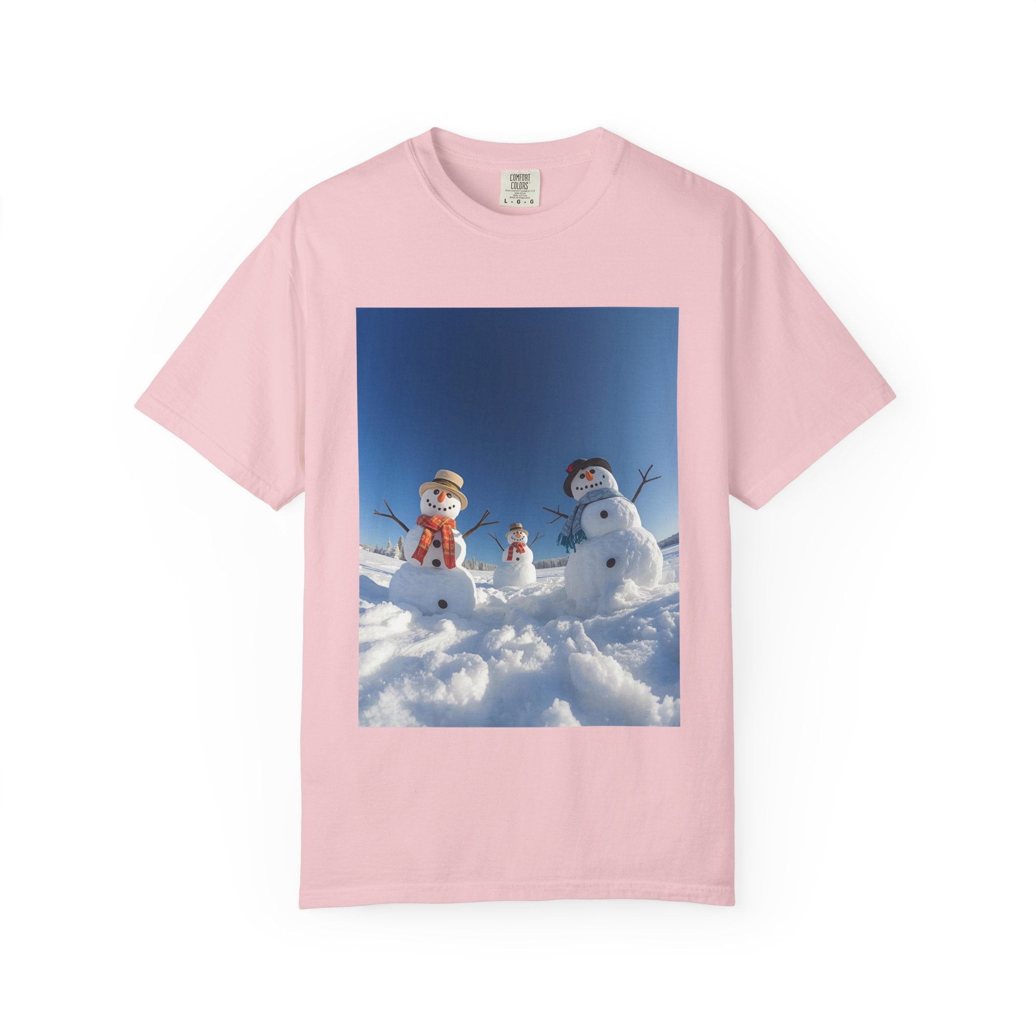 Festive Christmas Snowman Winter T-Shirt | Cozy Unisex Tee for Holiday Celebrations, Winter Apparel, Christmas Gift, Snow Fun