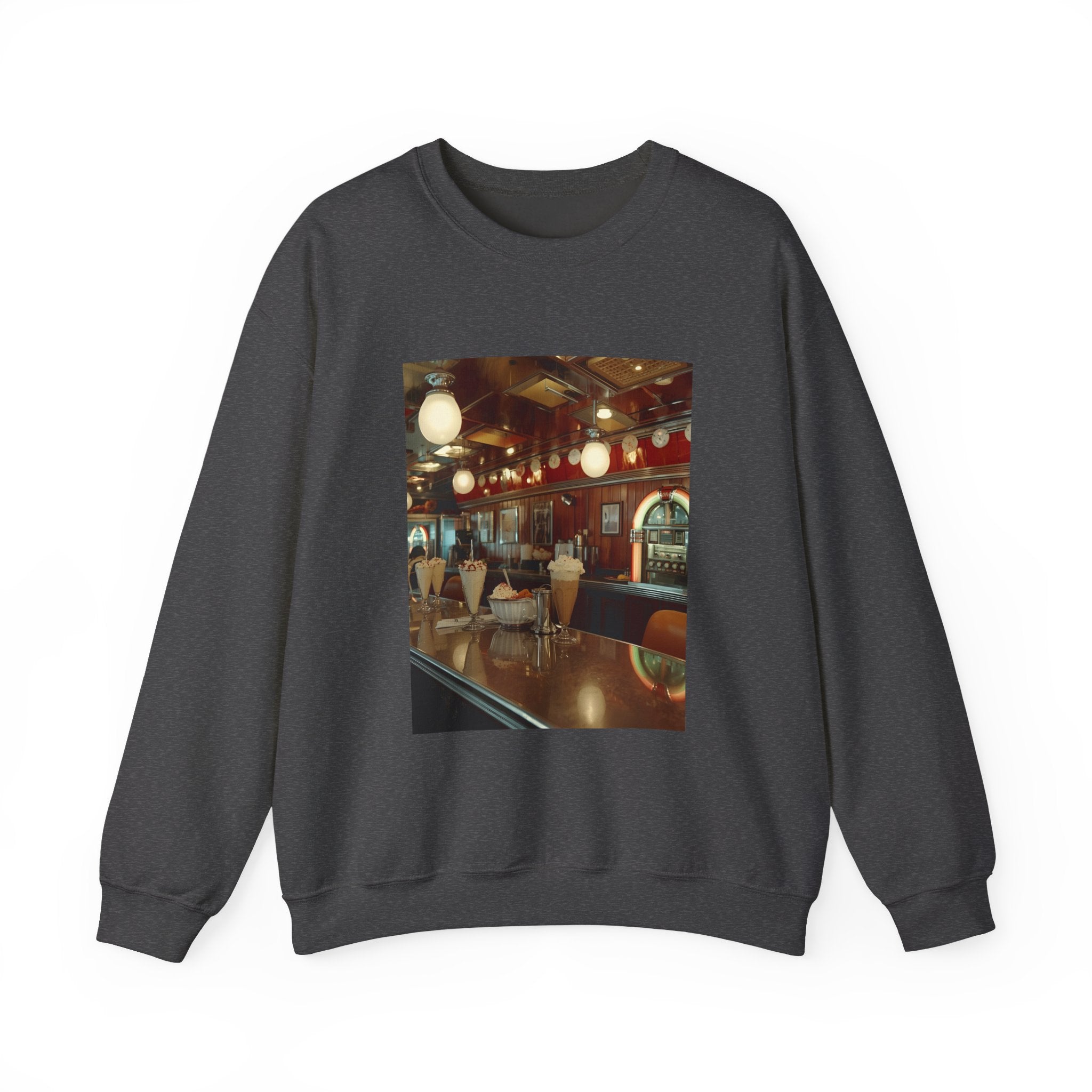 Cozy Café Vibes Sweatshirt, Unisex Crewneck, Coffee Lover Gift, Retro Coffee Shop Aesthetic, Perfect for Fall, Great for Lounging