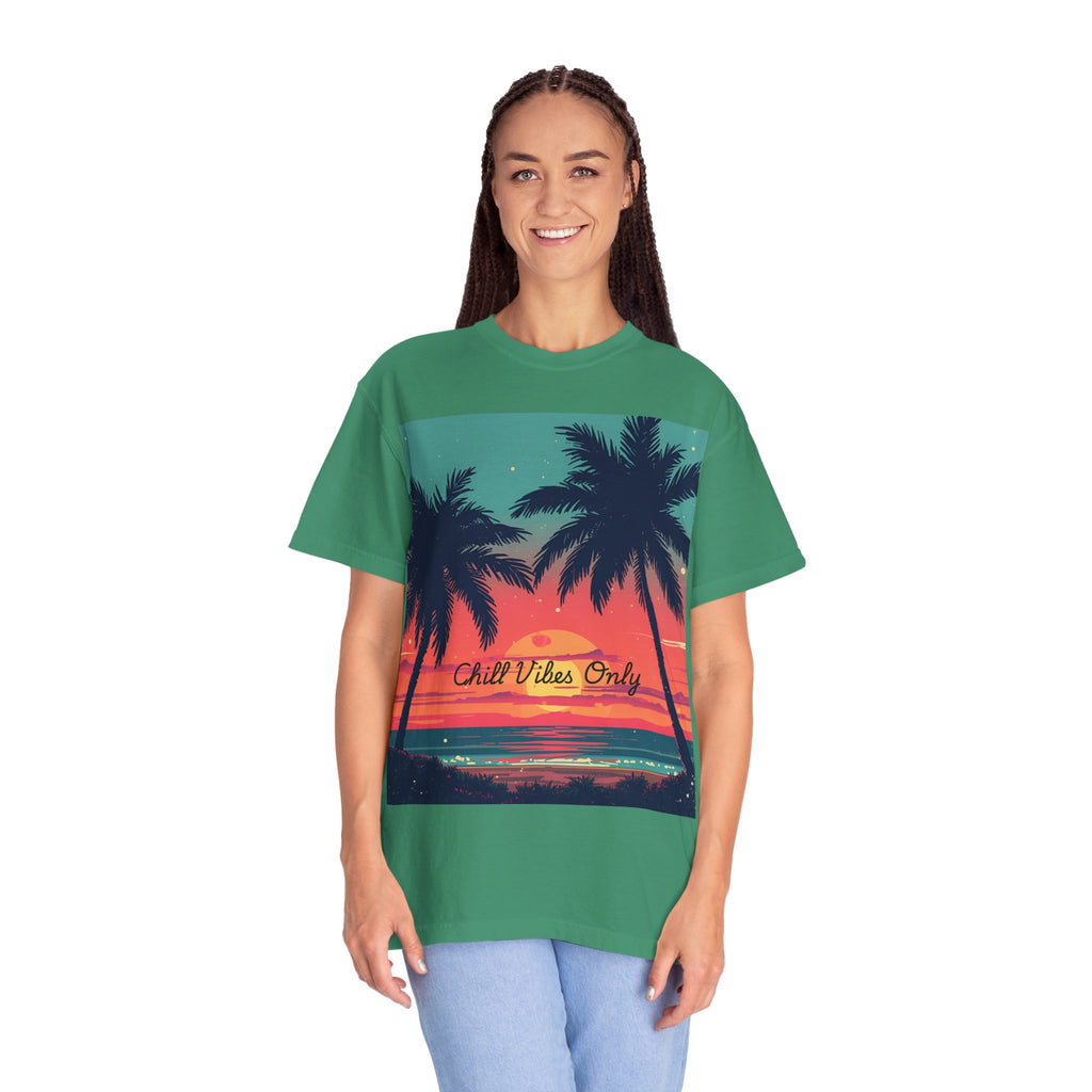Tropical Sunset Unisex Garment-Dyed T-shirt