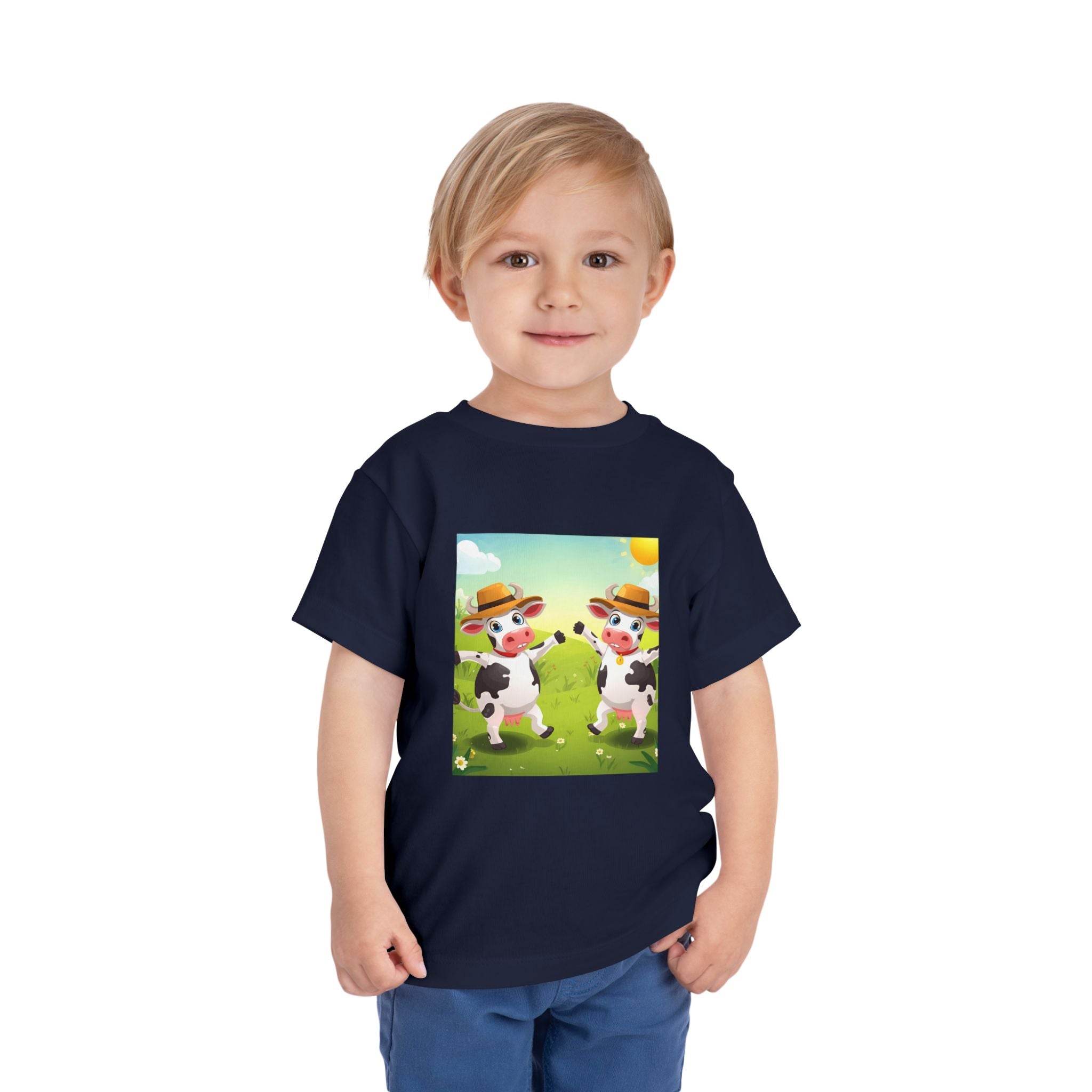 Cute Cow Fun Farm Toddler Short Sleeve Tee