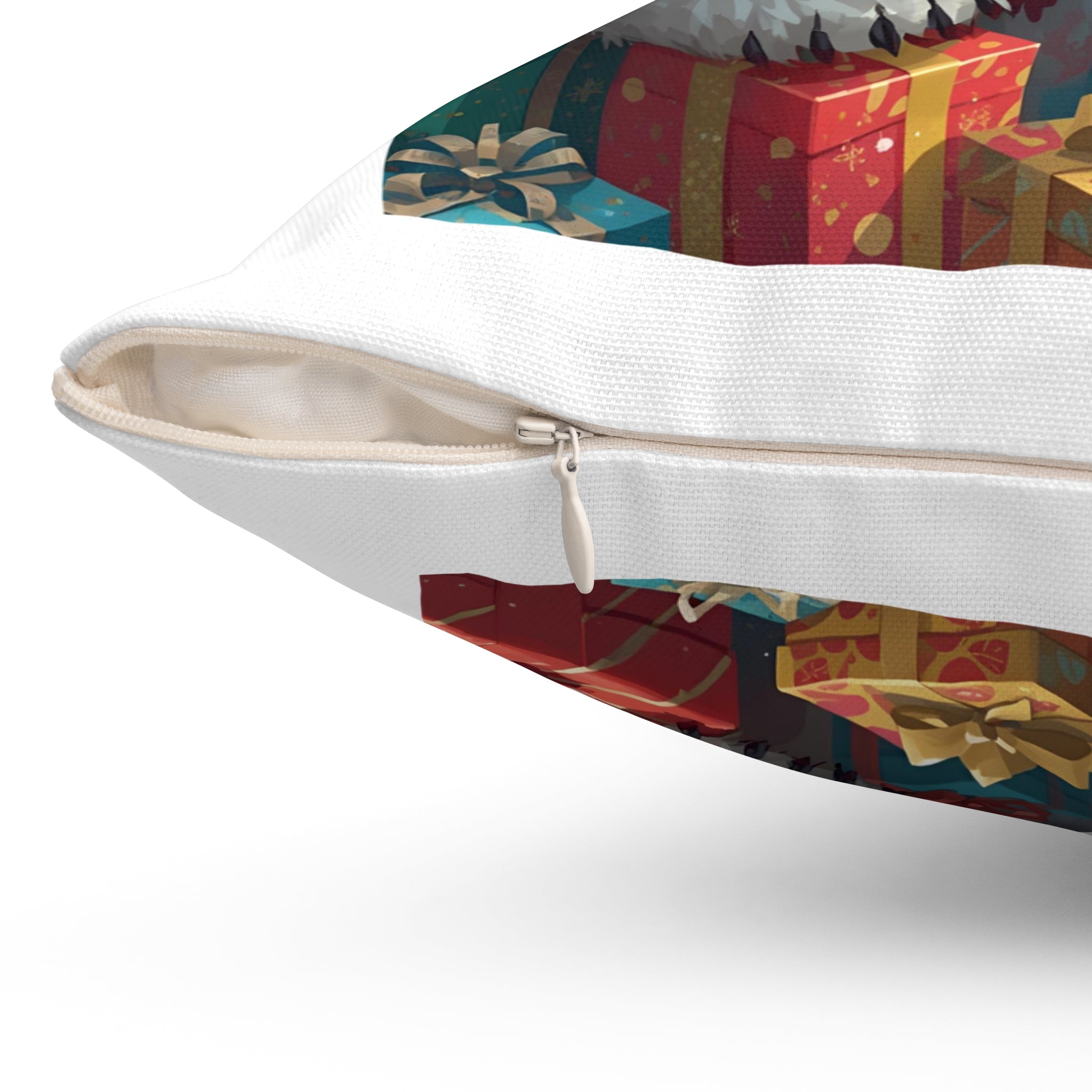 Christmas Polar Bear Pillow, Christmas Home Decor, Holiday Cushion, Cozy Winter Accent, Cute Gift for Animal Lovers