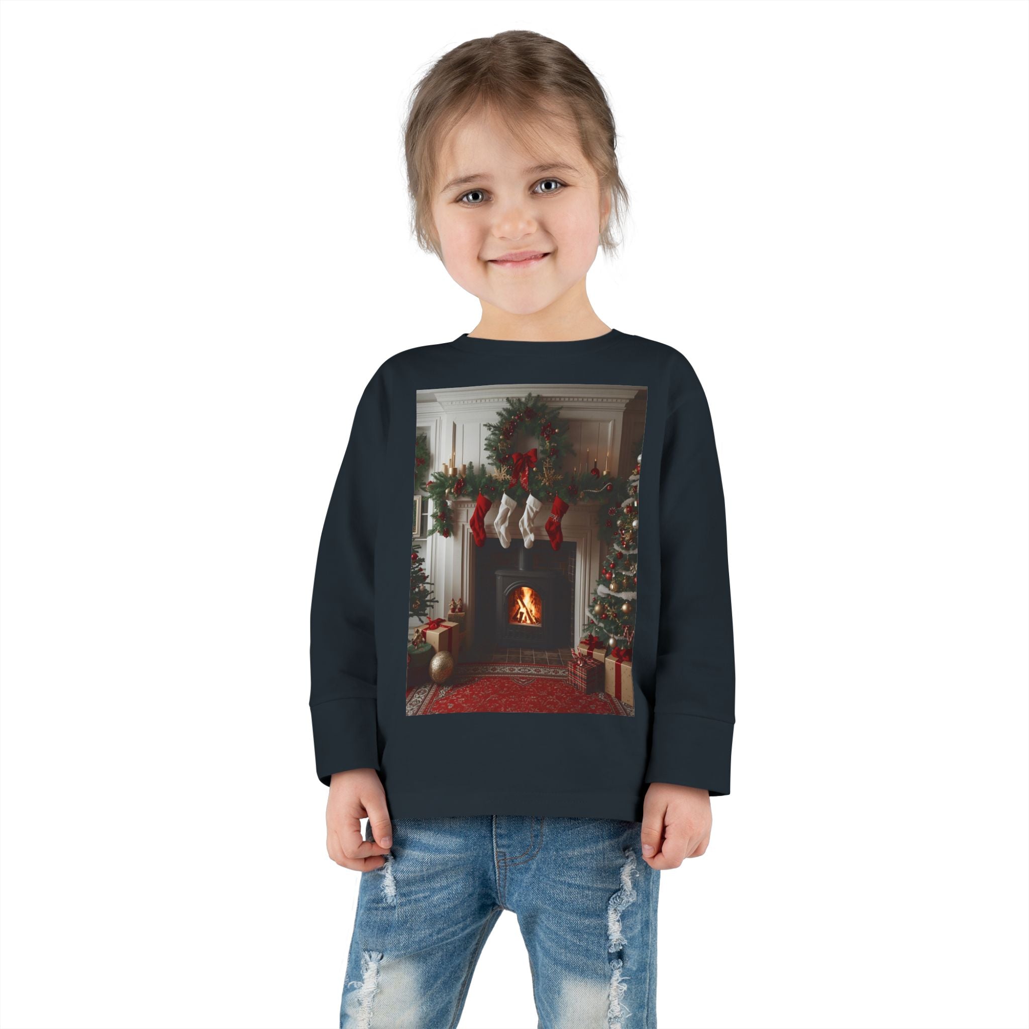 Cozy Christmas Toddler Long Sleeve Tee