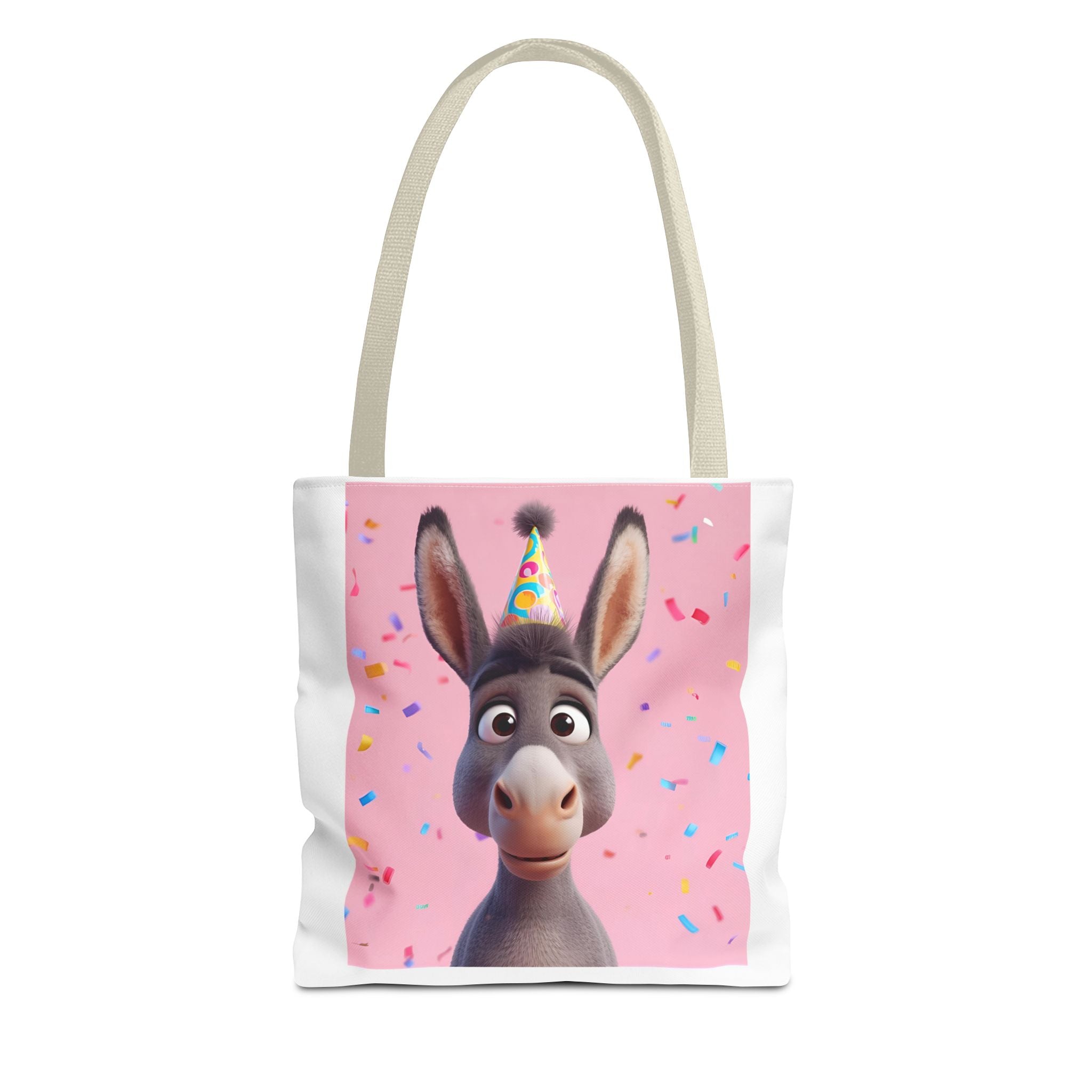 Birthday Donkey Tote Bag, Fun Party Accessory, Eco-Friendly Shopper, Cute Gift for Animal Lovers, Perfect for Birthdays and Celebrations
