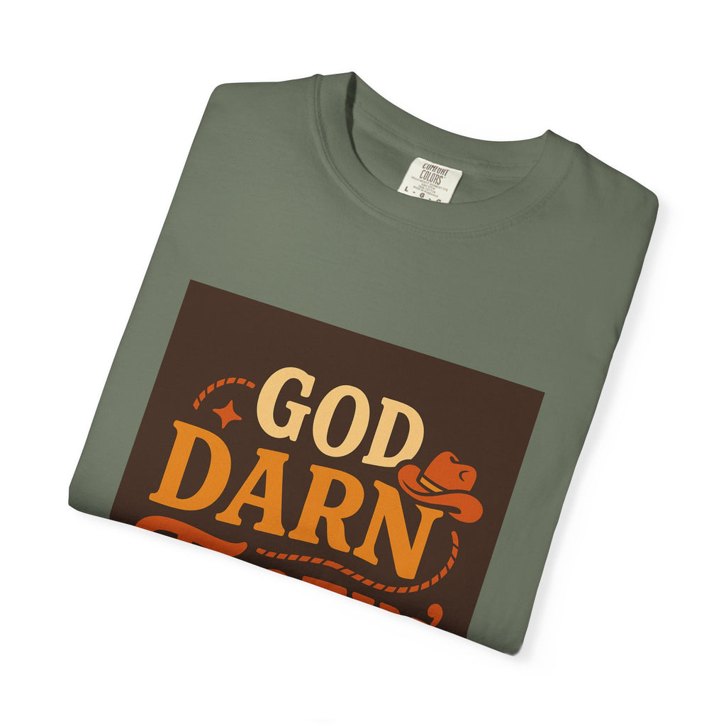 Vintage-Inspired Unisex T-Shirt with 'God Darn Tootin' Graphic - Perfect for Cowpoke Gatherings, Western Themed Events, Gift