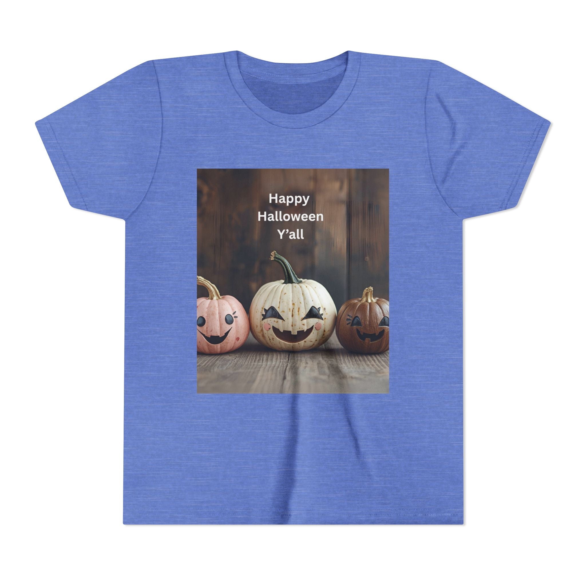 Happy Halloween Youth Tee, Kids Halloween Shirt, Pumpkin T-Shirt, Fall Festival Apparel, Trick or Treat Wear, Spooky Season Top