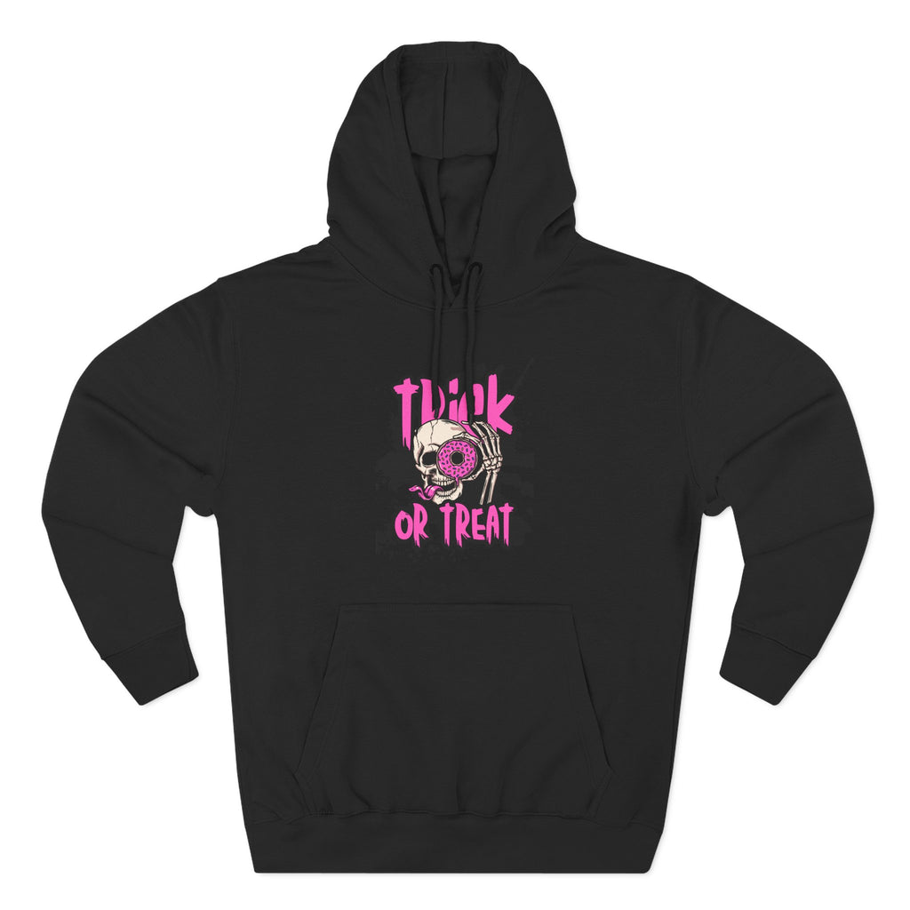 Trick Or Treat Skull Three-Panel Fleece Hoodie