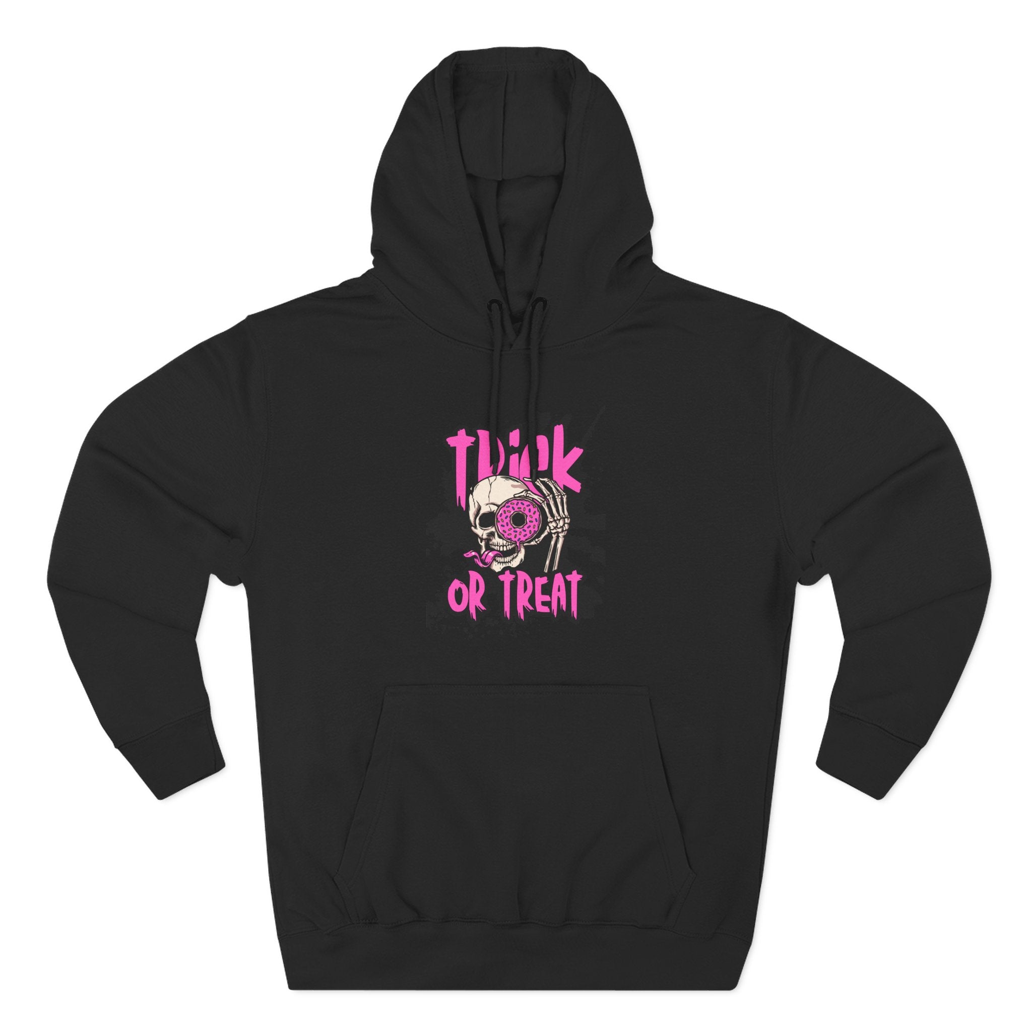 Trick Or Treat Skull Three-Panel Fleece Hoodie