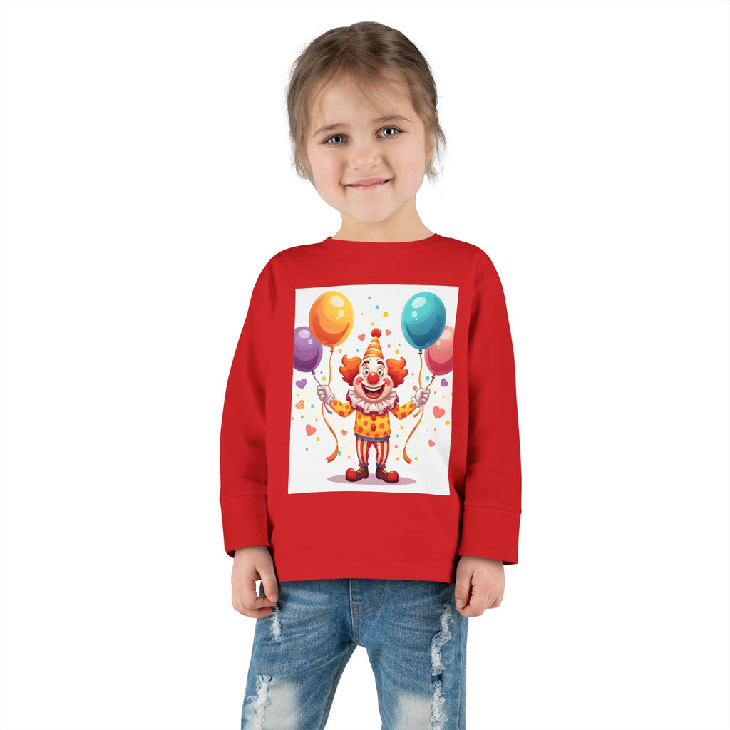 Funny Clown Toddler Long Sleeve Tee