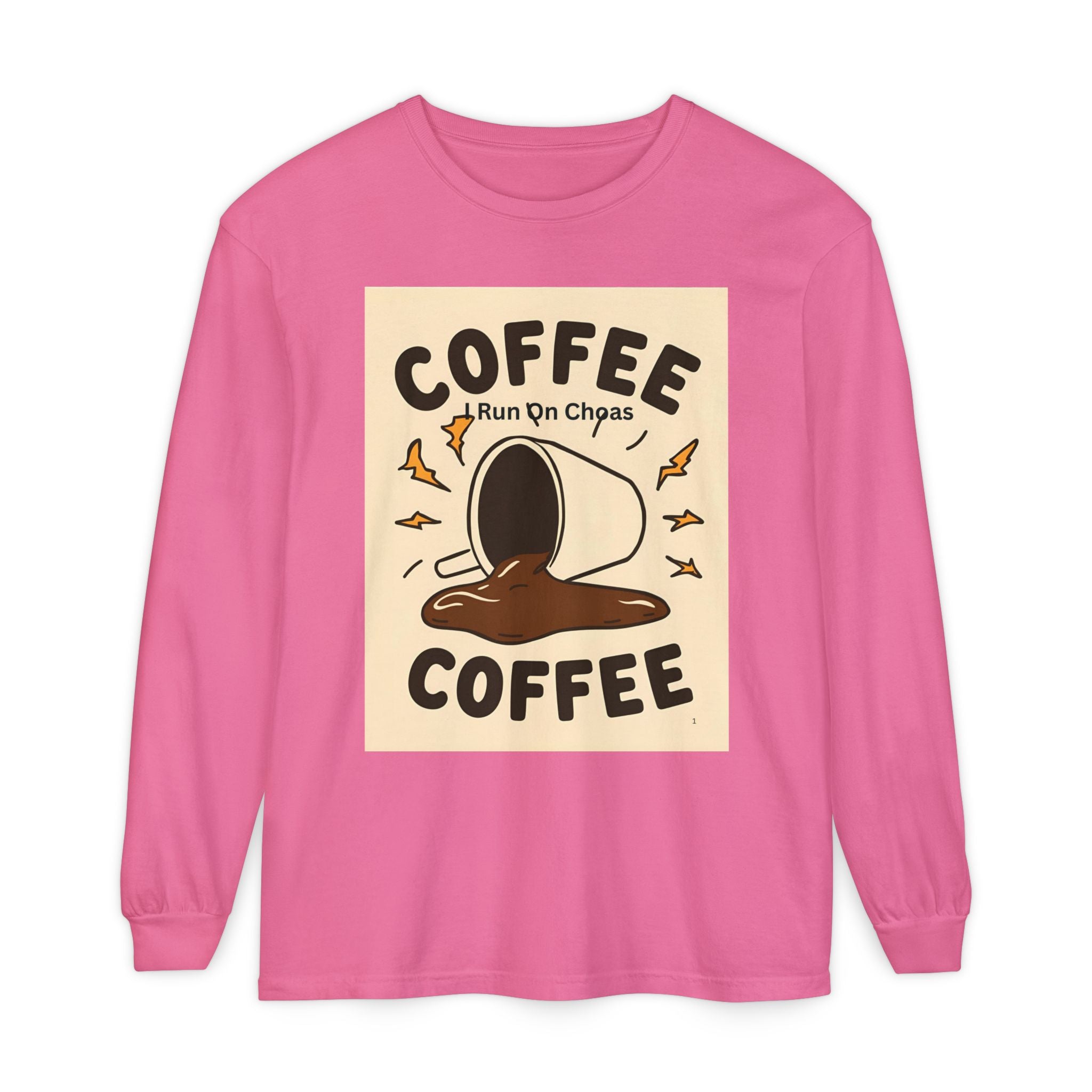 Coffee Coffee Unisex Garment-dyed Long Sleeve T-Shirt