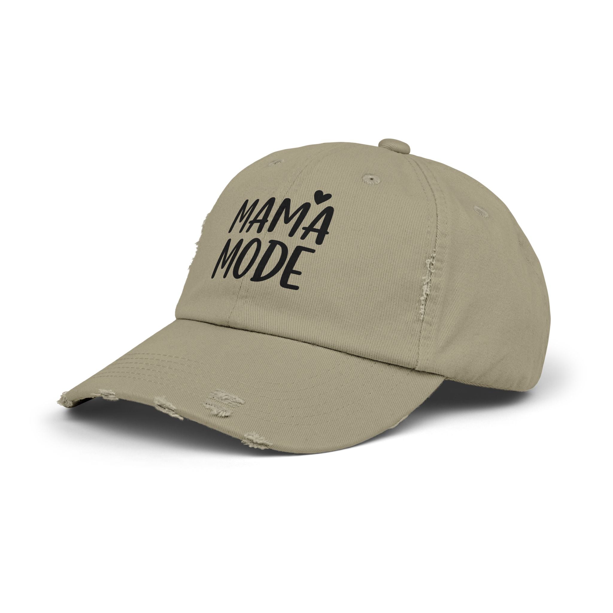 Mama Mode Distressed Cap — Casual Mom Baseball Hat