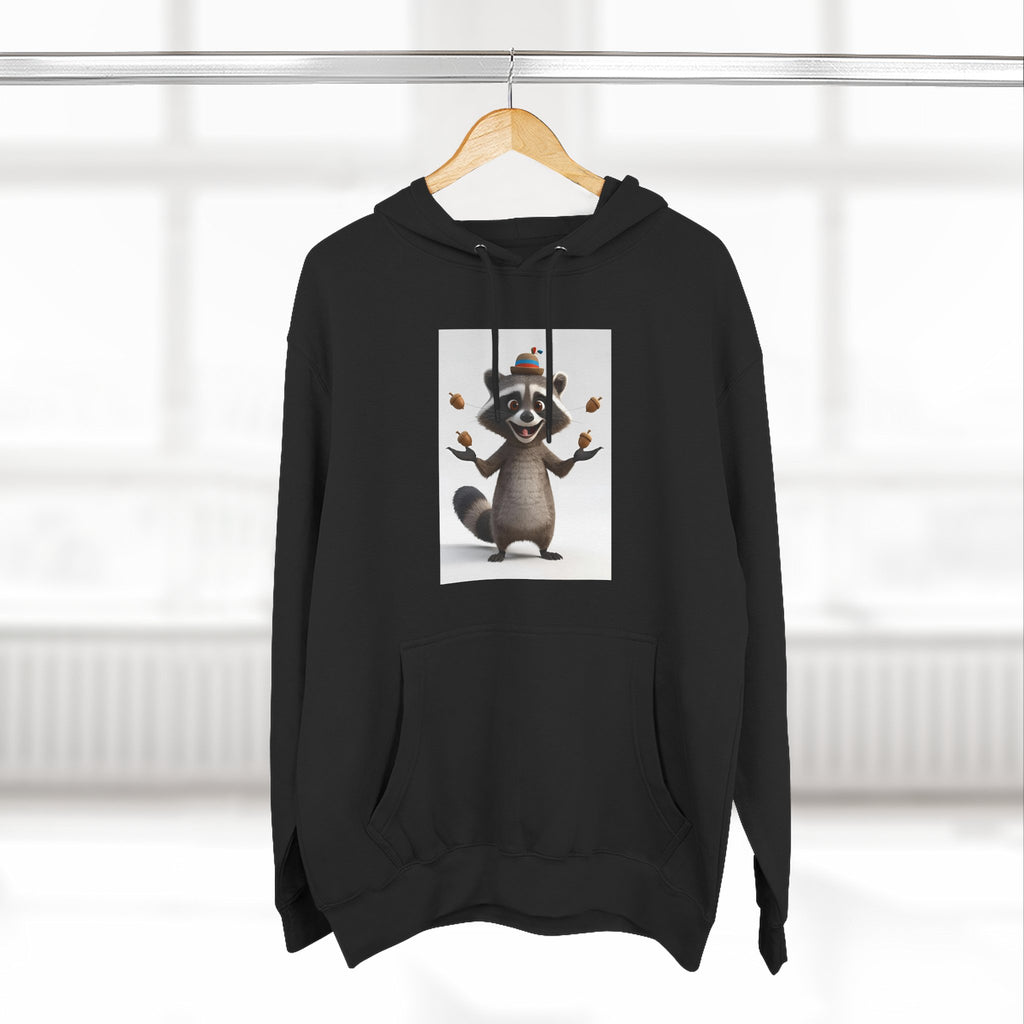Raccoon Three-Panel Fleece Hoodie