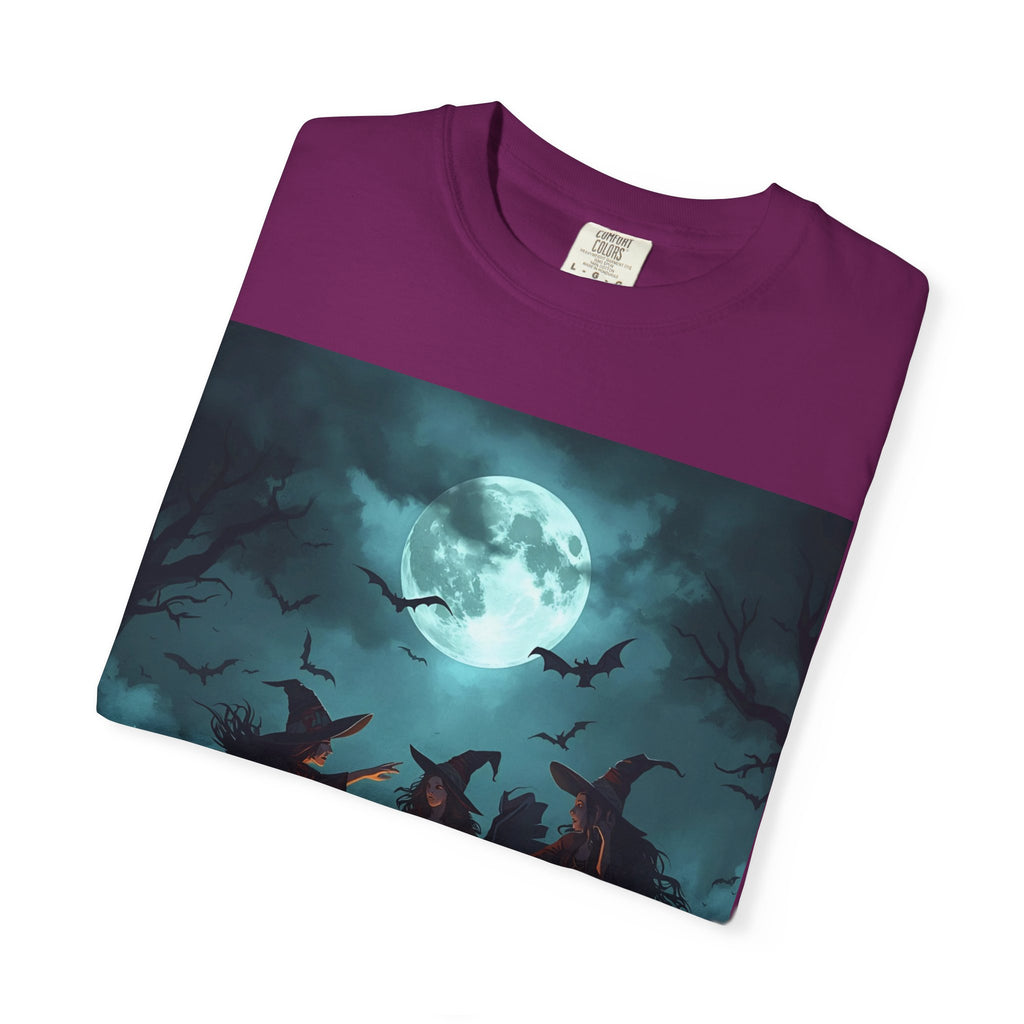 Spooky Halloween Full Moon T-Shirt - Spooky Halloween Top for Fall Celebrations, Casual Wear, Gift for Witches, Unisex Tee, Festive Graphic Shirt