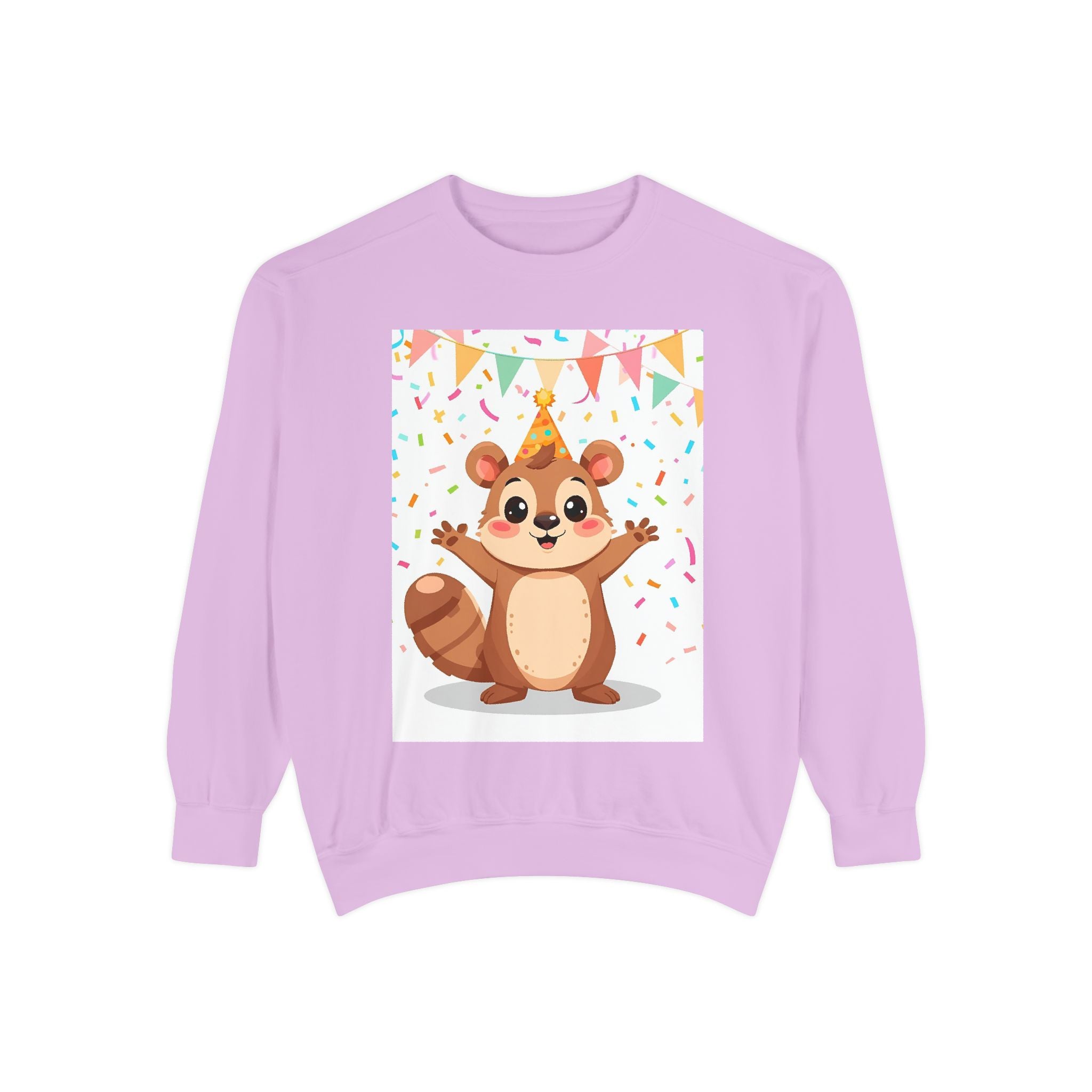 Party Animal With Squirl Unisex Garment-Dyed Sweatshirt