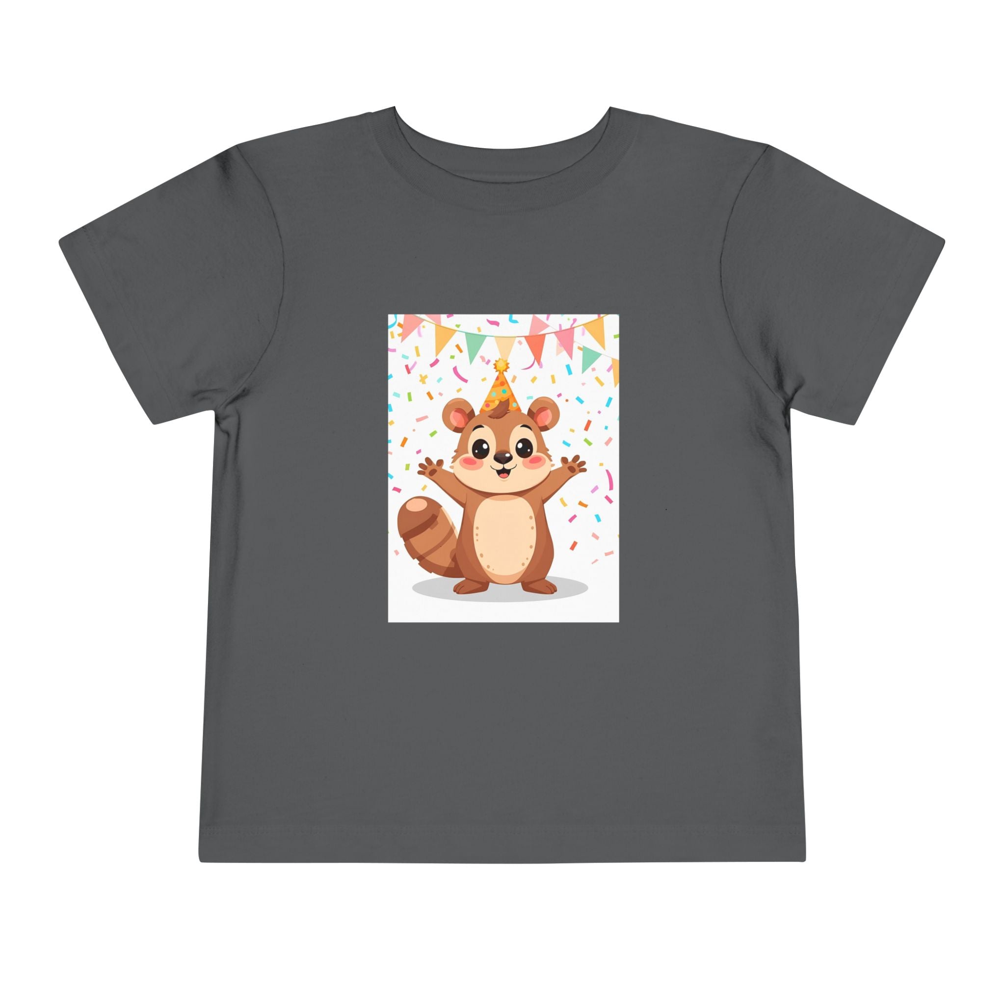 Party Animal With Squirl Toddler Short Sleeve Tee