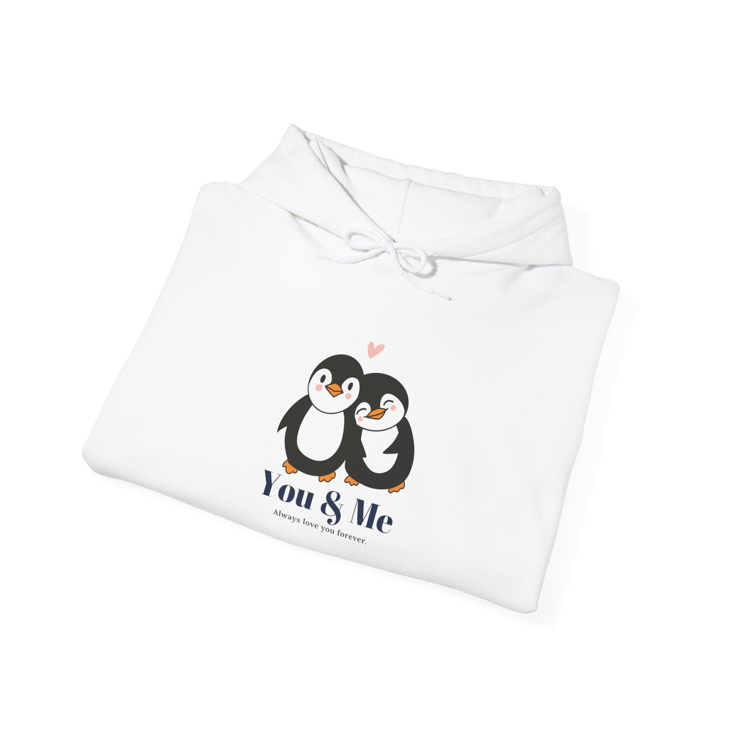 Penguin Love Hoodie with Heart - Cozy Winter Wear for Couples, Perfect Gift for Valentine's Day, Anniversary, Cute Sweatshirt, [...]